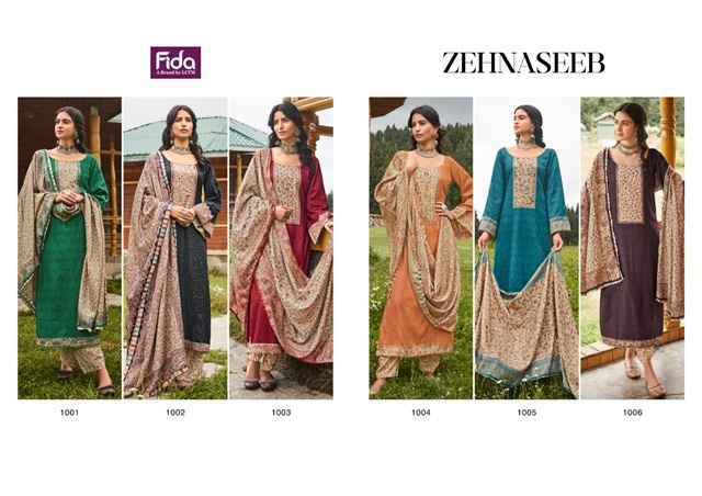 Fida Zehnaseeb Pure Cotton Dress Material 6 pcs Catalogue