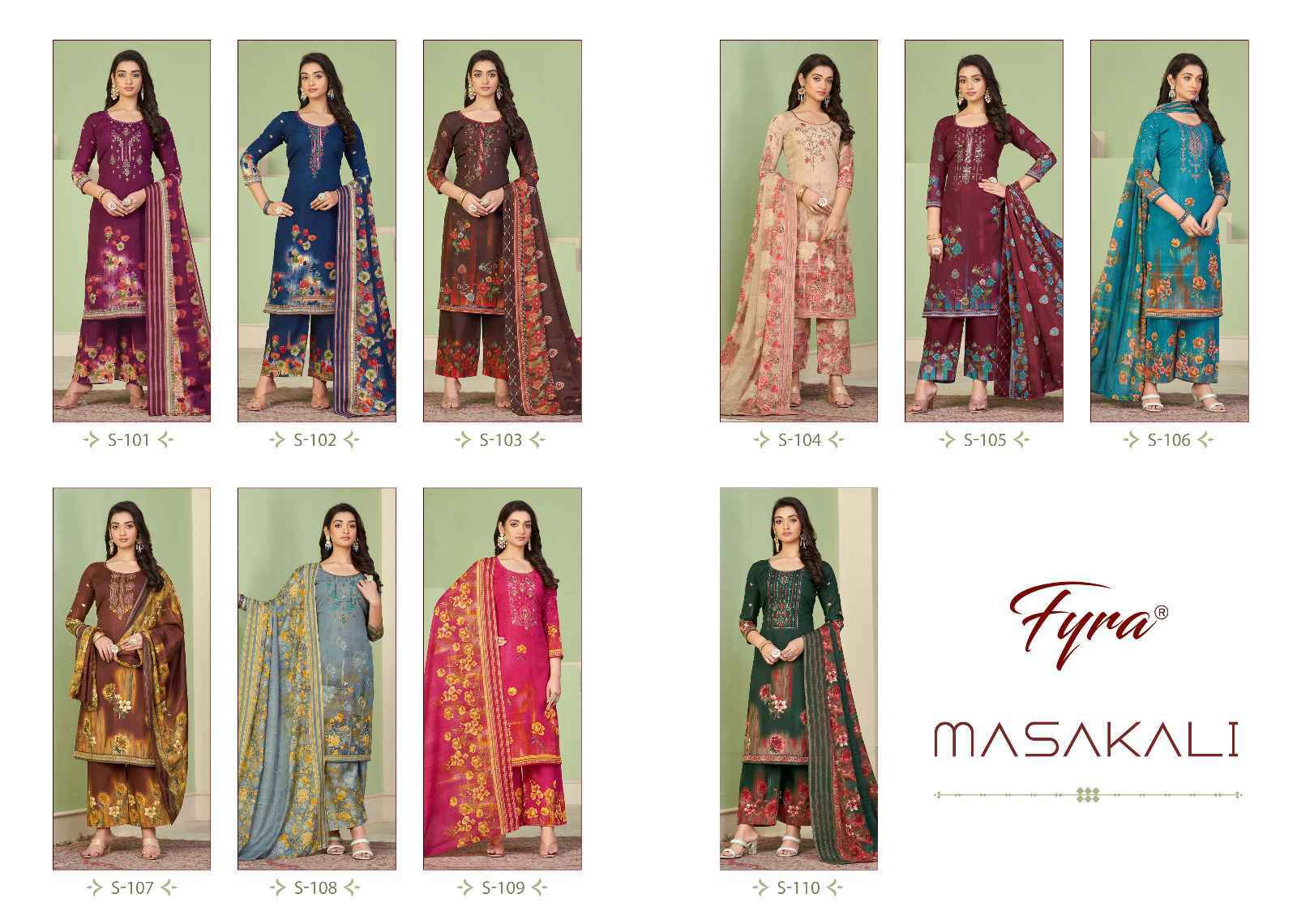 Fyra Masakali Soft Cotton Dress Material 10 Pcs Catalog