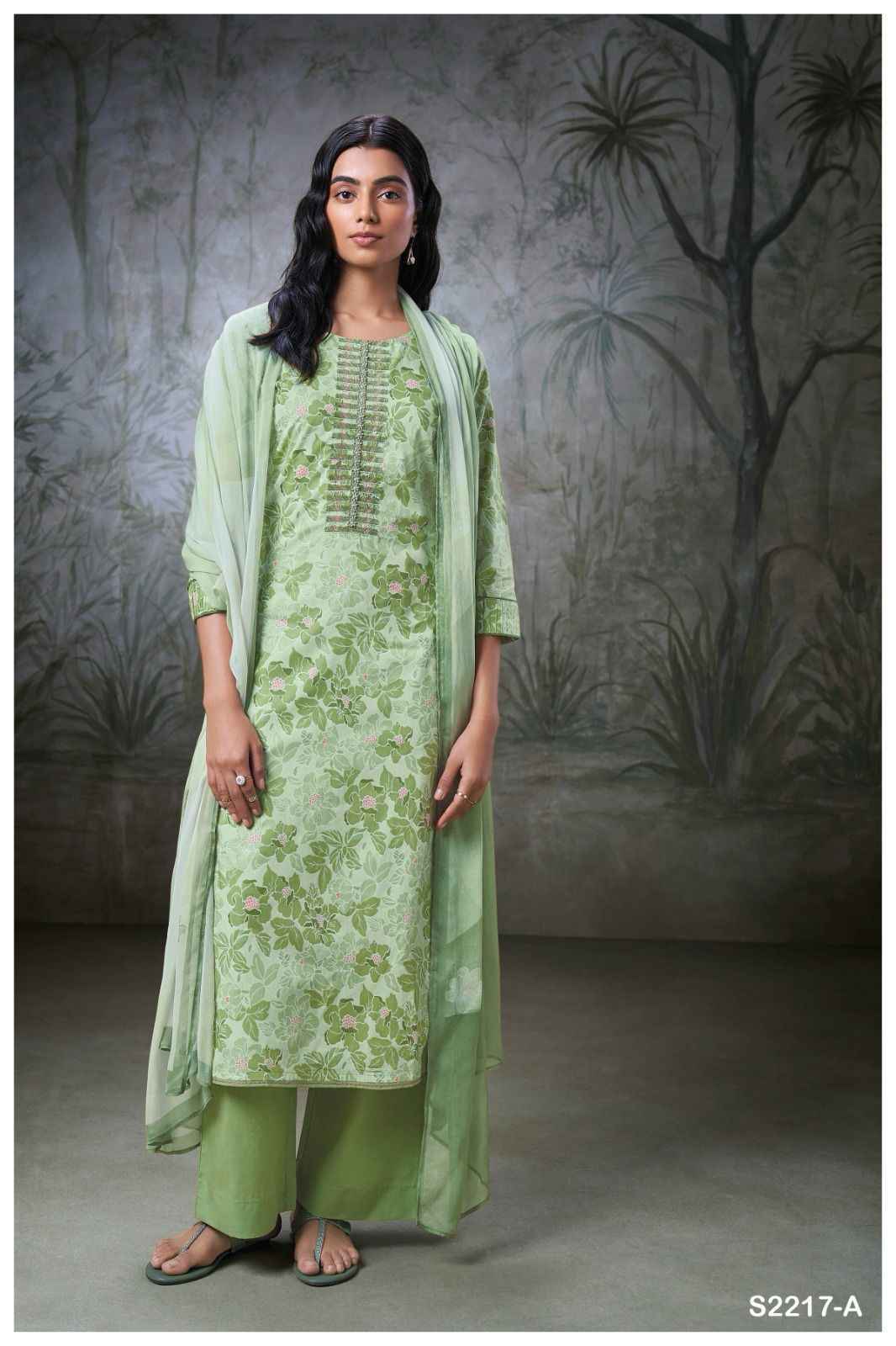 Ganga Sage Premium Cotton Dress Material 4 Pc Catalog