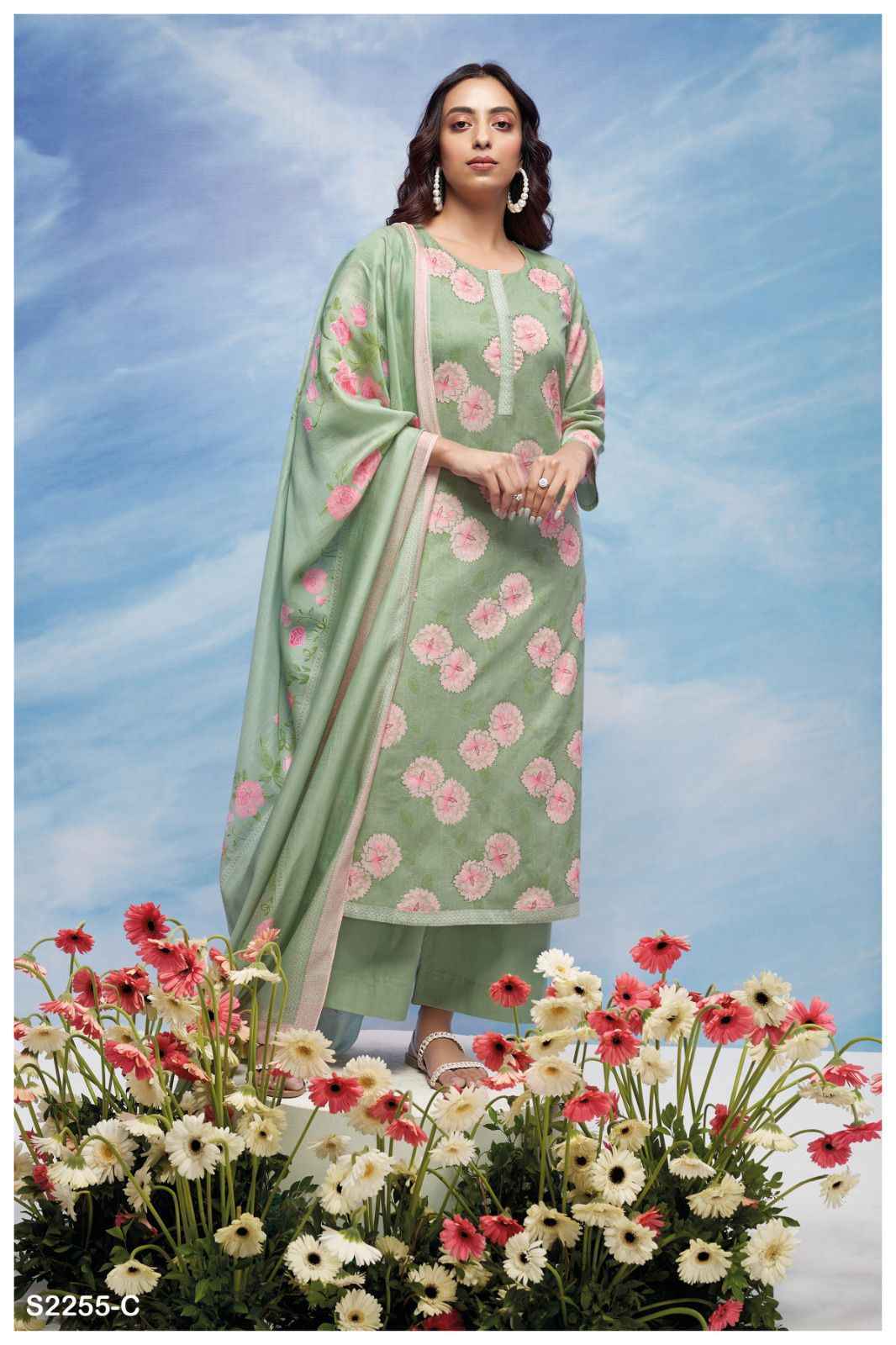 Ganga Tira Premium Cotton Printed Dress Material 4 Pc Catalog