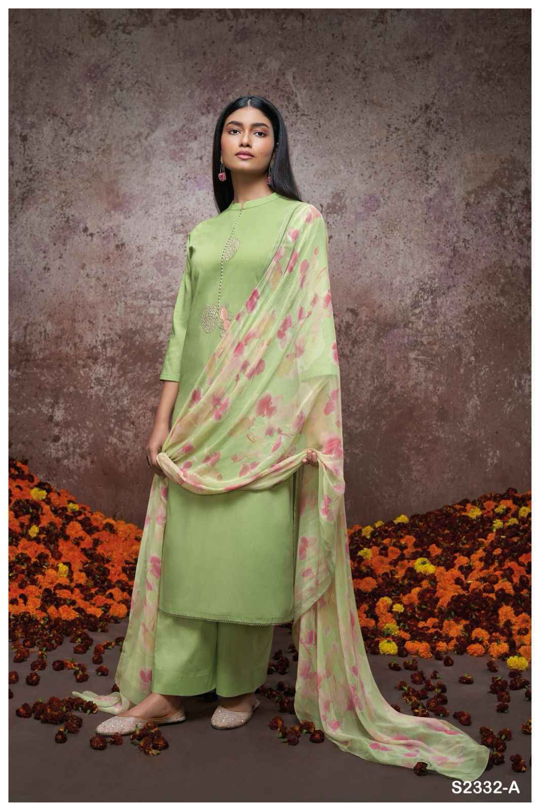 Ganga Valerie Premium Cotton Dress Material 4 Pc Catalog