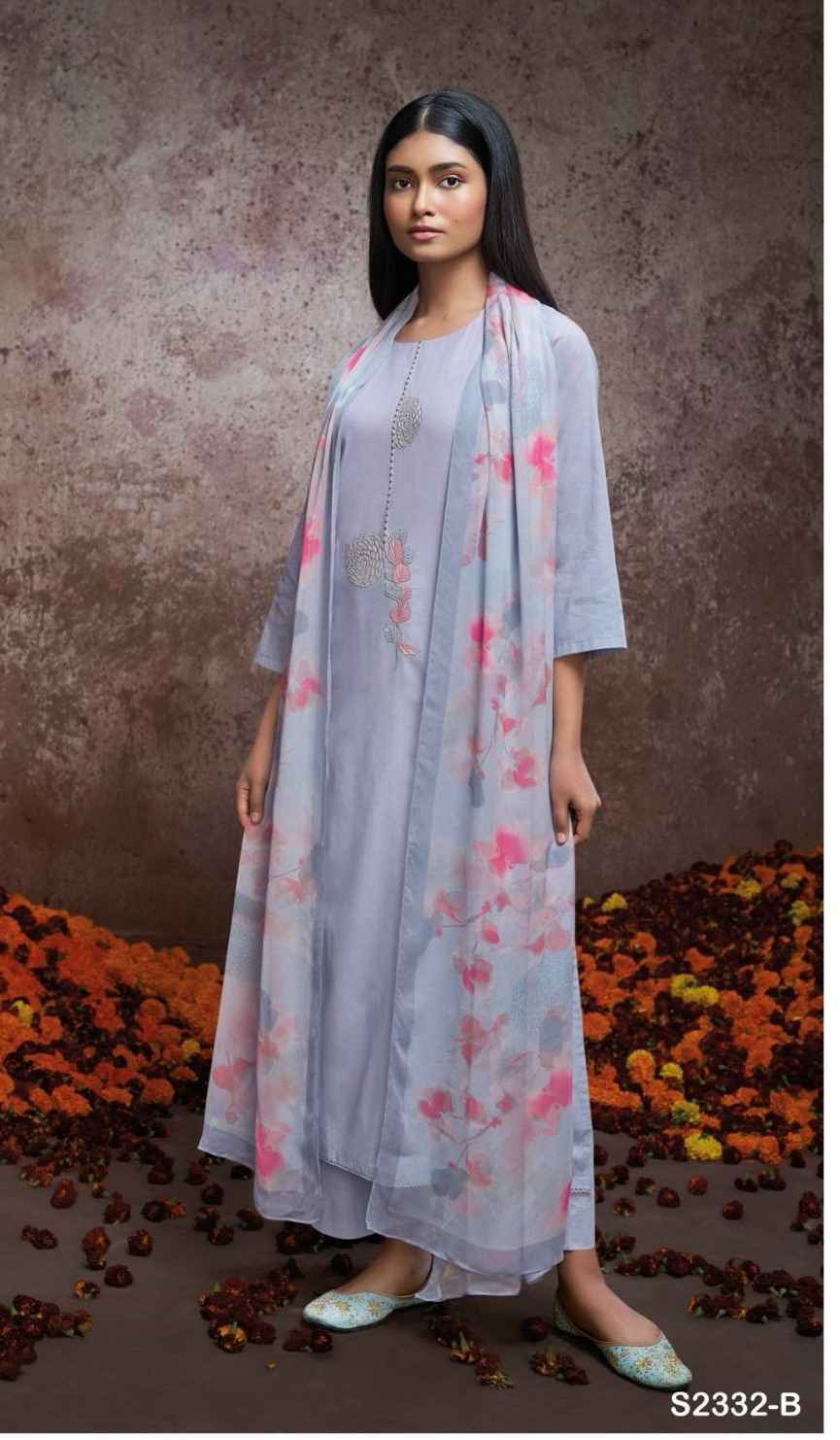 Ganga Valerie Premium Cotton Dress Material 4 Pc Catalog