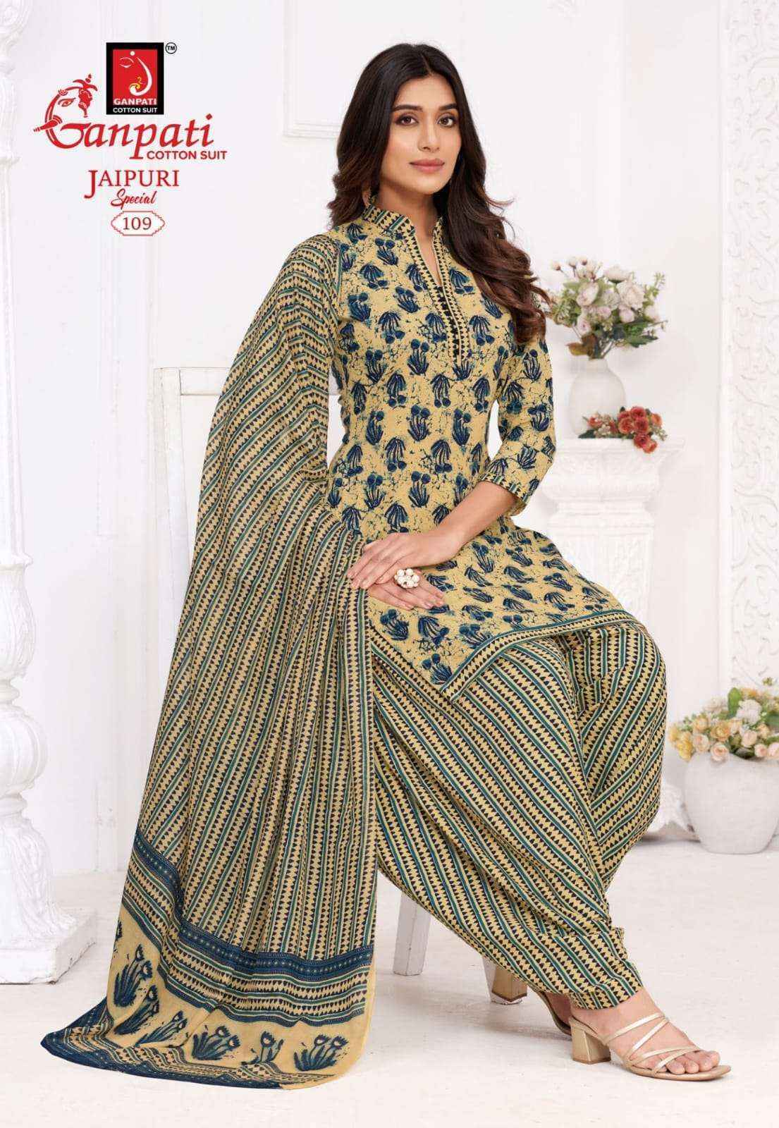 Ganpati Jaipuri Patiyala Special Vol 10 Coton Dress Material Online Wholesale Suits Trader