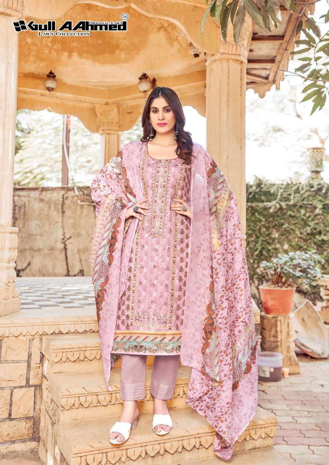 Gul Ahmed Bin Saeed Vol 3 Lawn Karachi Dress Material 6 Pc Catalouge