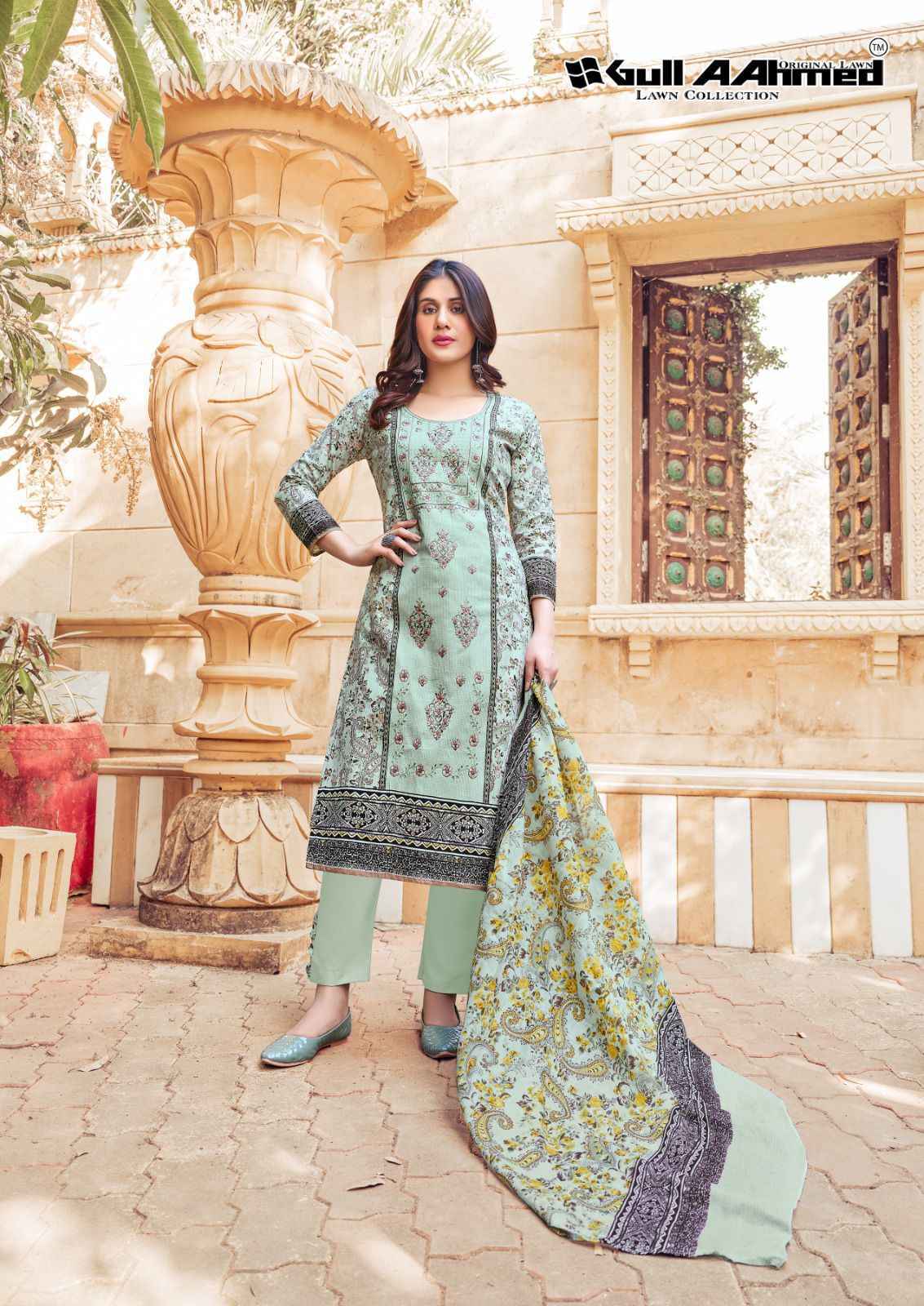 Gul Ahmed Bin Saeed Vol 3 Lawn Karachi Dress Material 6 Pc Catalouge