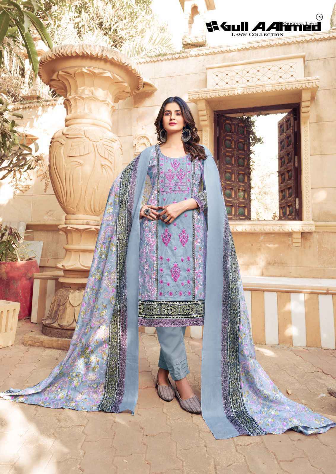 Gul Ahmed Bin Saeed Vol 3 Lawn Karachi Dress Material 6 Pc Catalouge