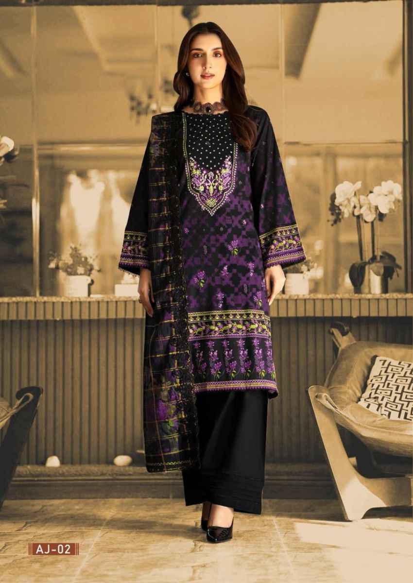 Gull Aahmed Asim Jofa Pure Rayon Cotton Dress Material 6 pc Cataloge