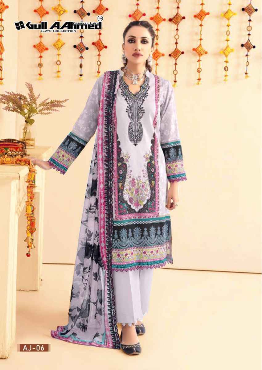 Gull Aahmed Asim Jofa Pure Rayon Cotton Dress Material 6 pc Cataloge