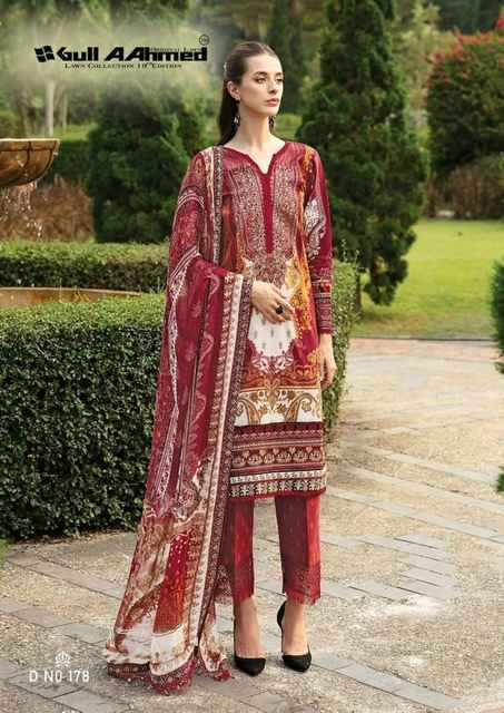 Gull Ahmed Lawn Collection Vol-19 Lawn Dress Material 6 Pc Catalouge