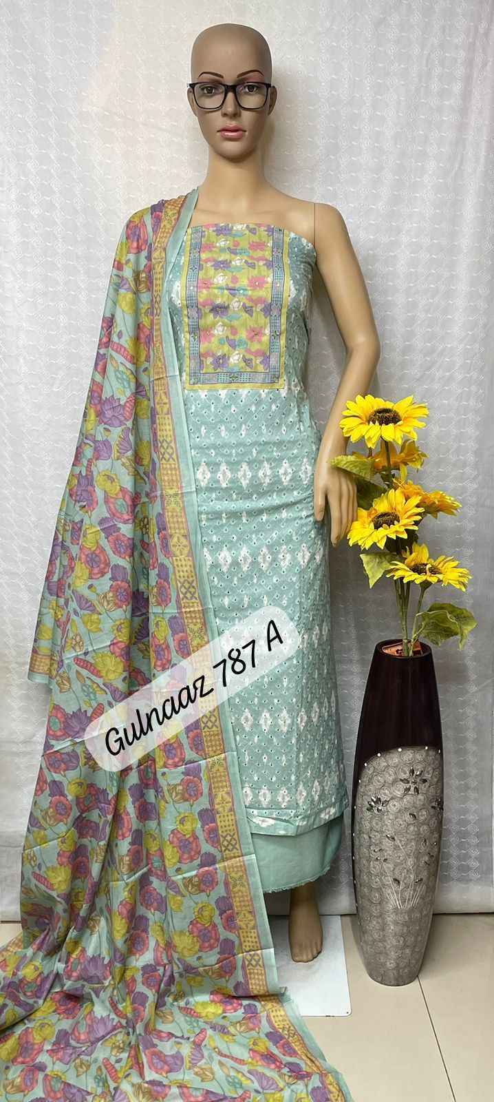 Gulnaaz 787 Cotton Viscose Cotto Non Catalog Dress Material 4 Pc Catalog