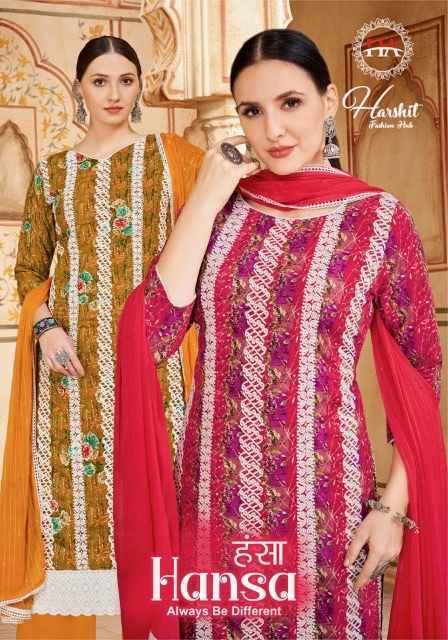 Harshit Hansa Viscose Dress Maerial 8 pcs Catalogue