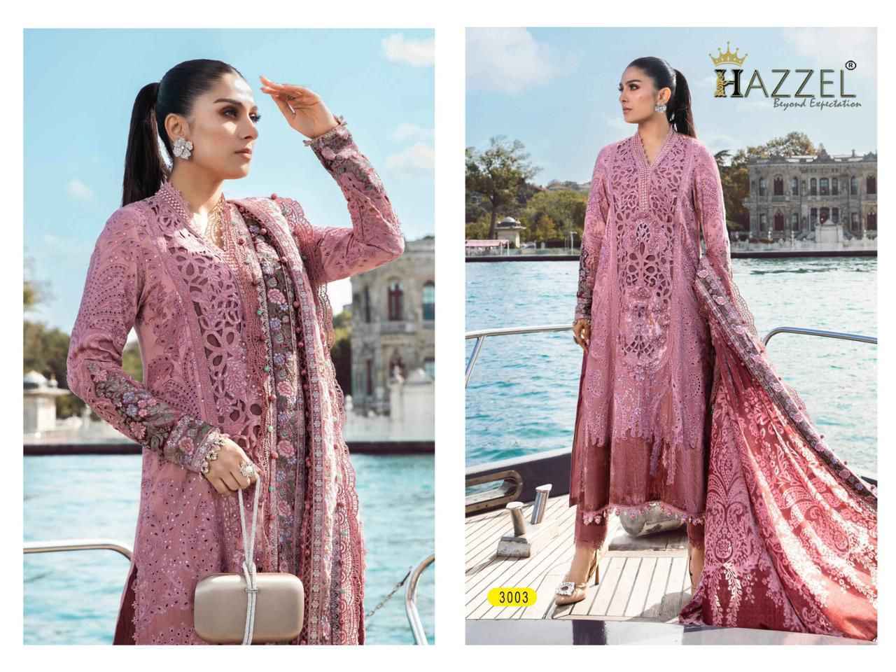 Hazzel Print Maria B Embroidered Vol-24 Rayon Cotton Dress Material 4 Pc Catalog