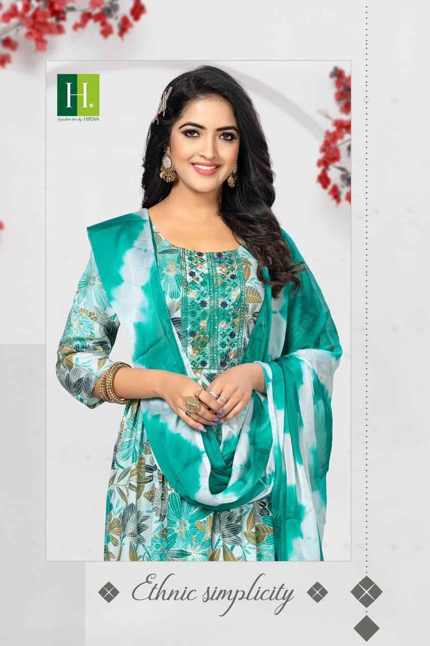 Hirwa Kanak Heavy Rayon Readymade Suit 6 pc Cataloge