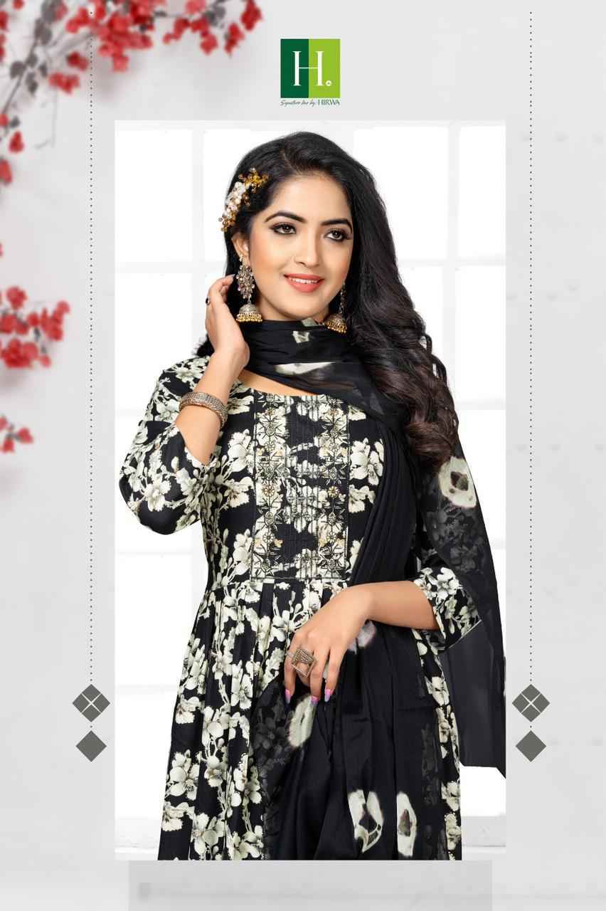 Hirwa Kanak Heavy Rayon Readymade Suit 6 pc Cataloge