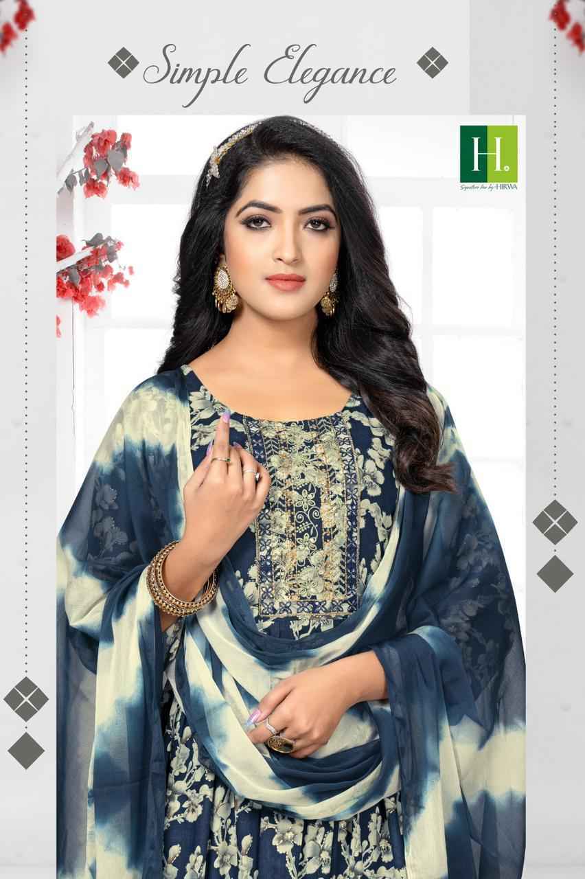 Hirwa Kanak Heavy Rayon Readymade Suit 6 pc Cataloge