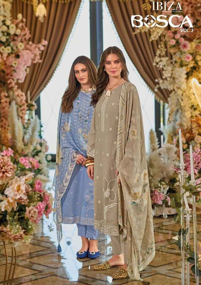 Ibiza Bosco Vol 3 Pure Lawn Cotton Dress Material 8 Pc Catalog