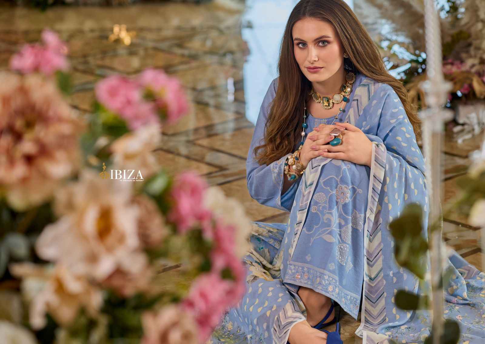 Ibiza Bosco Vol 3 Pure Lawn Cotton Dress Material 8 Pc Catalog