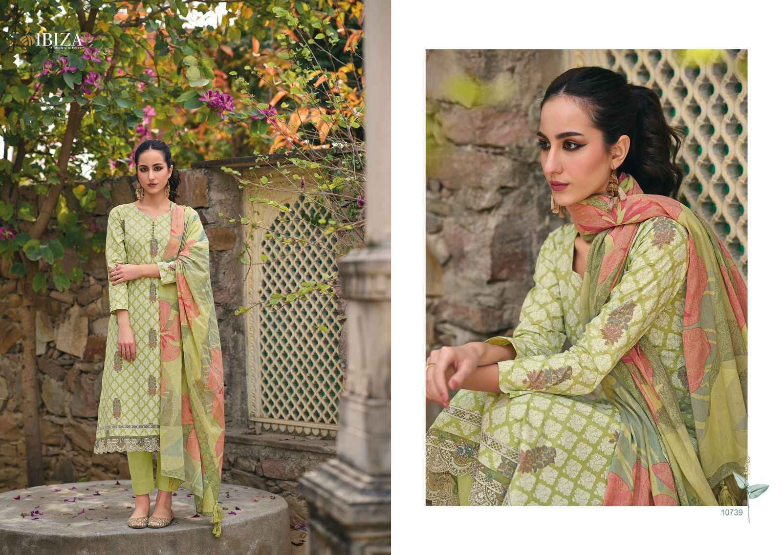 Ibiza Emily Vol-2 Pure Lawn Cotton Dress Material 8 Pc Catalog