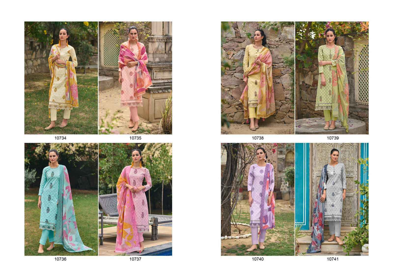 Ibiza Emily Vol-2 Pure Lawn Cotton Dress Material 8 Pc Catalog