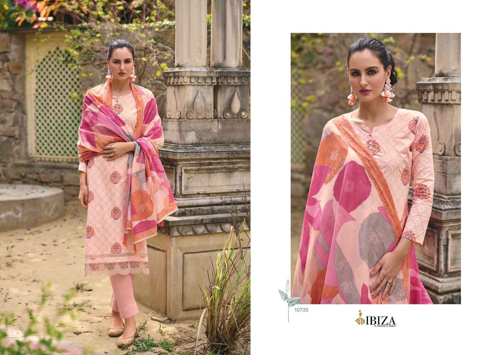 Ibiza Emily Vol-2 Pure Lawn Cotton Dress Material 8 Pc Catalog