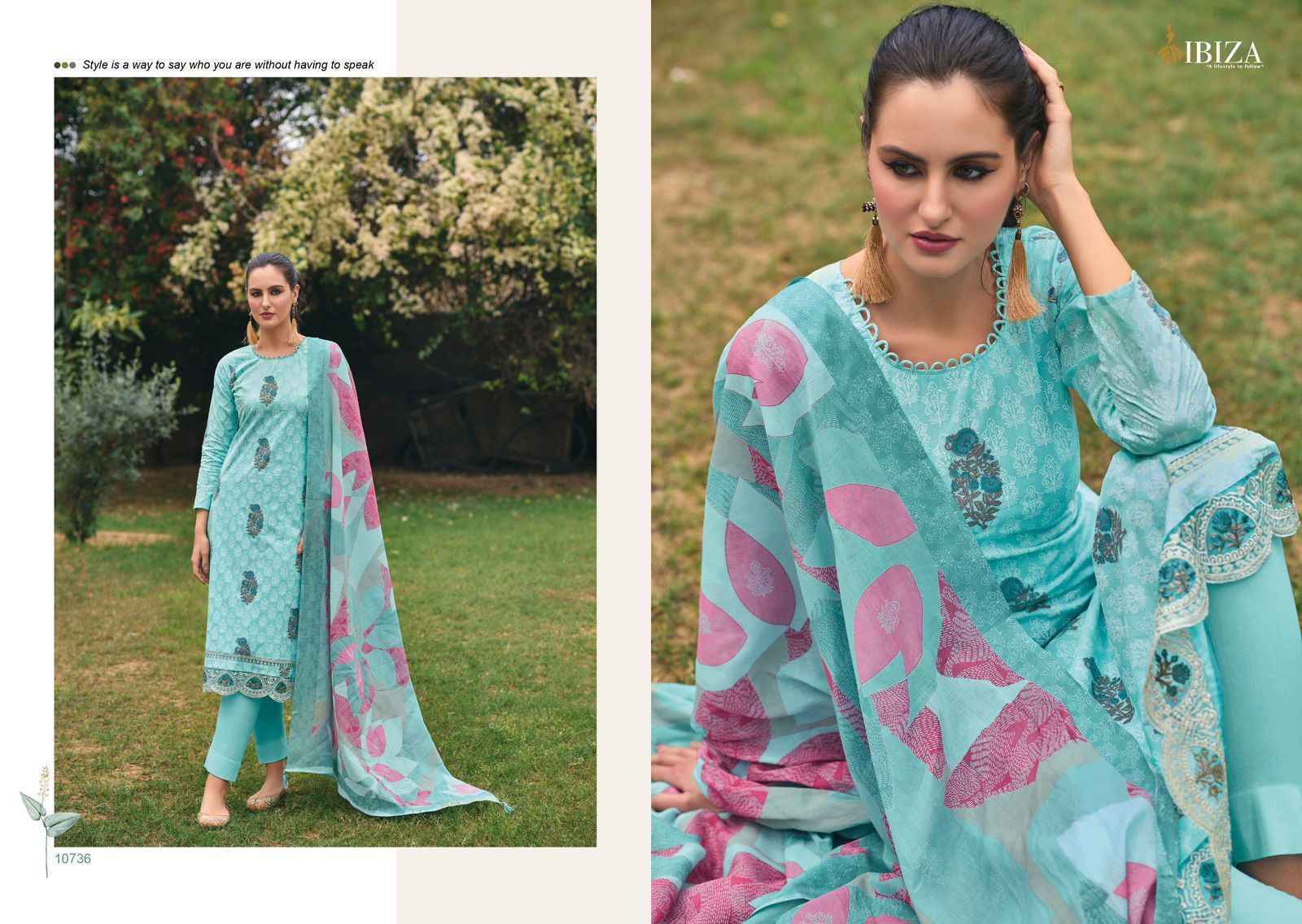 Ibiza Emily Vol-2 Pure Lawn Cotton Dress Material 8 Pc Catalog