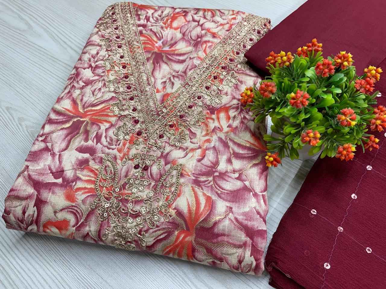 Jaam Cotton Top Non Catalog Dress Material 4 Pc Catalog