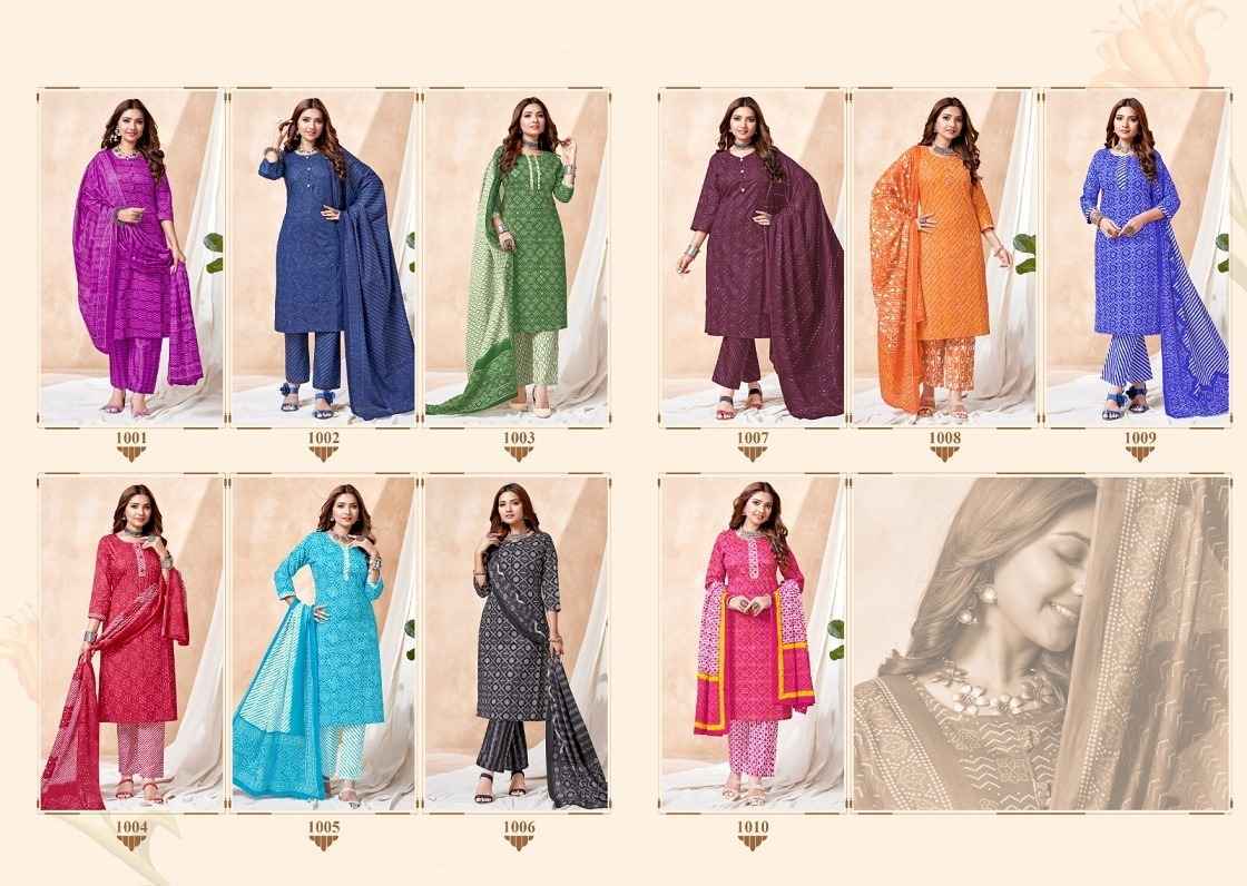 Jash Bandhani Special Vol-1 Cotton Readymade Suit 10 Pc Catalog