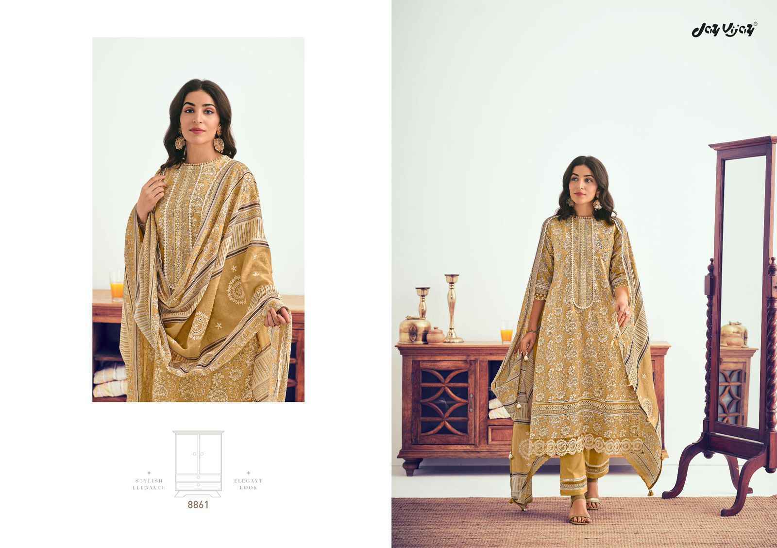 Jay Vijay Almira Pure Cotton Dress Material 7 pcs Catalogue