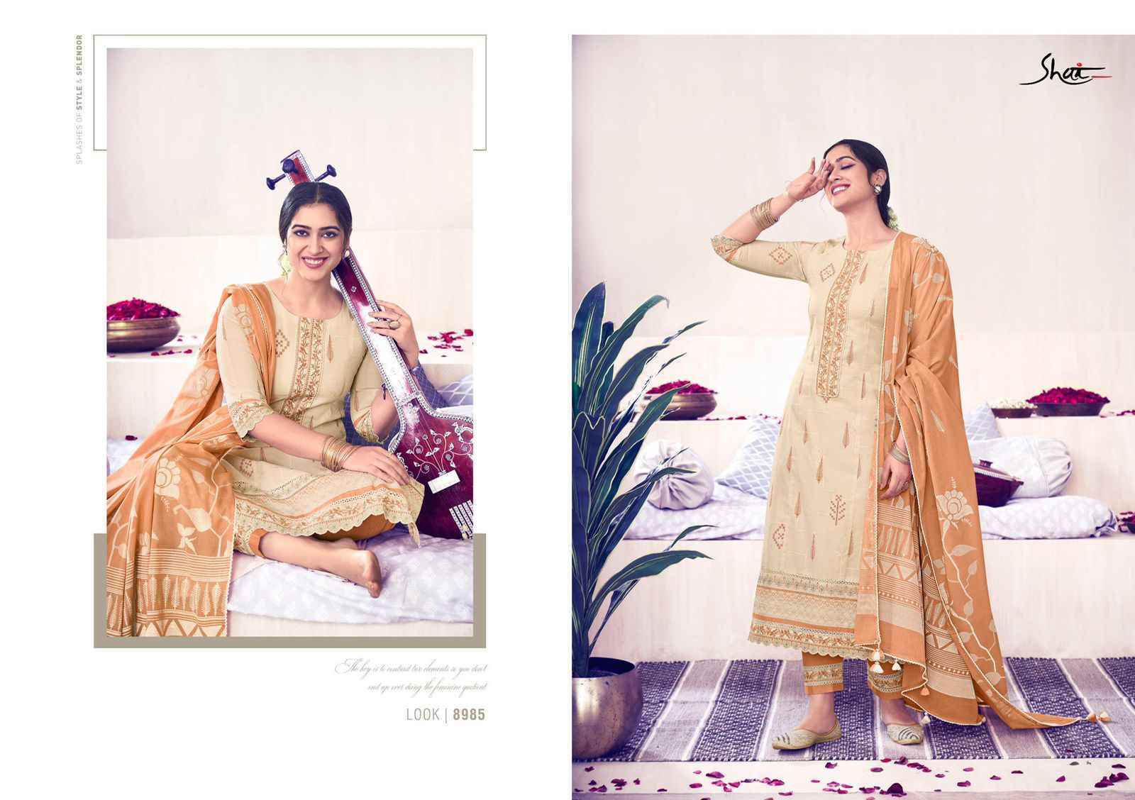 Jay Vijay Sitaar Pure Cotton Dress Material 6 pcs Catalogue
