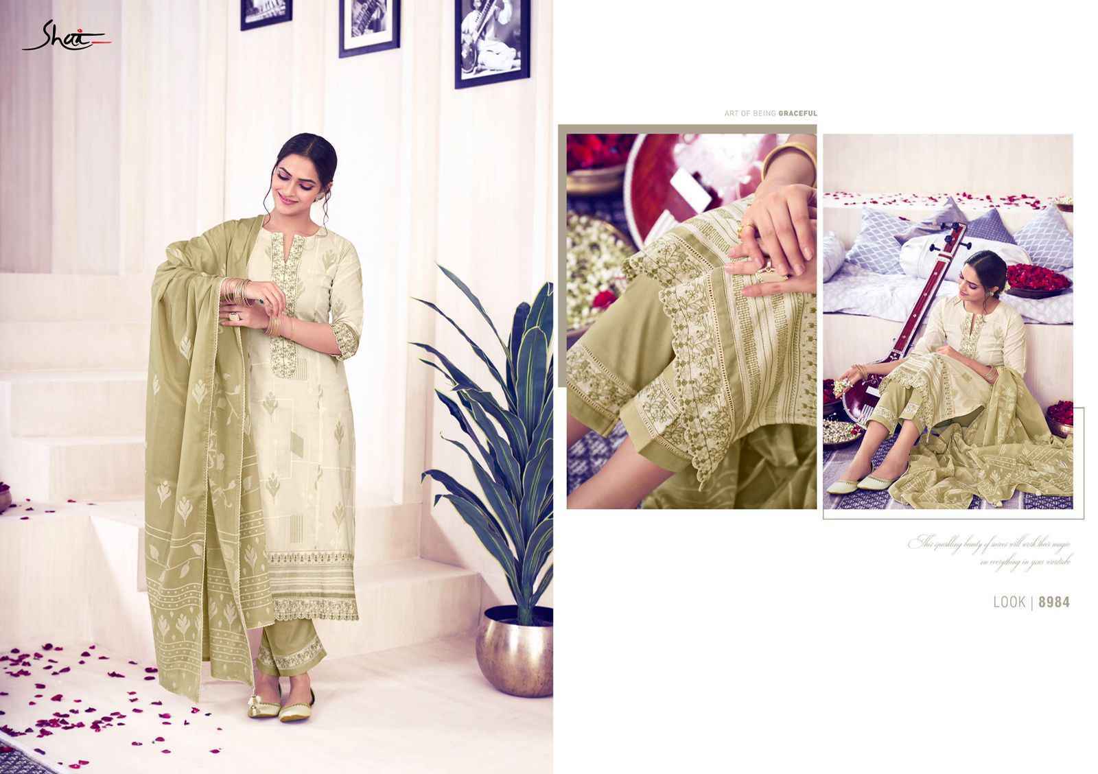 Jay Vijay Sitaar Pure Cotton Dress Material 6 pcs Catalogue
