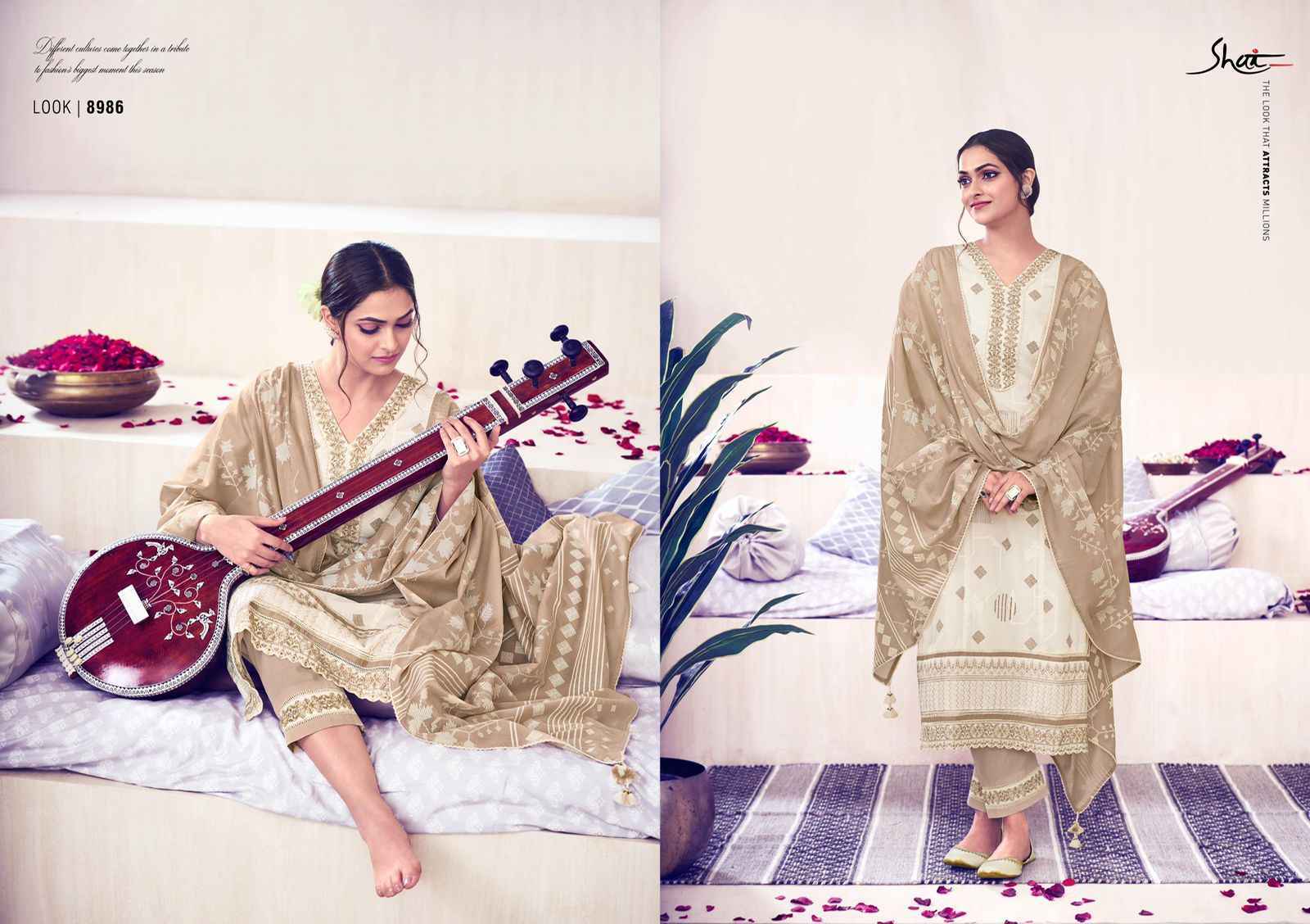 Jay Vijay Sitaar Pure Cotton Dress Material 6 pcs Catalogue