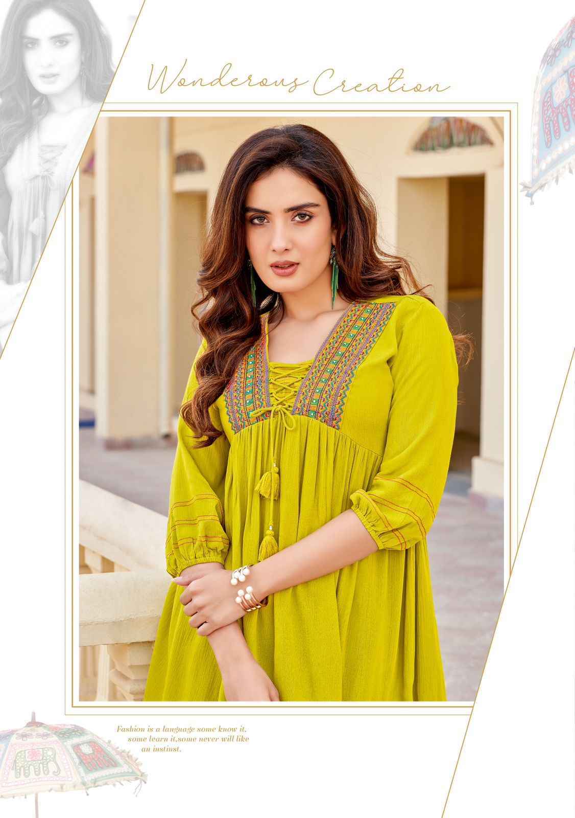 Kadlee Centuri Rayon Embroidery Short Top 6 pcs Cataloge