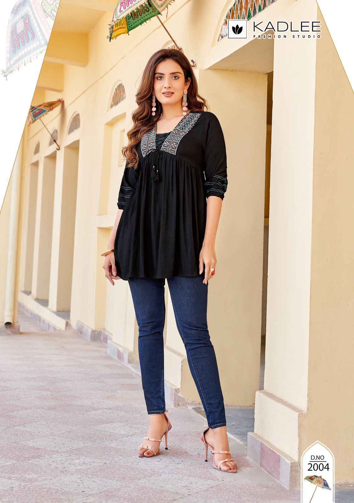 Kadlee Centuri Rayon Embroidery Short Top 6 pcs Cataloge