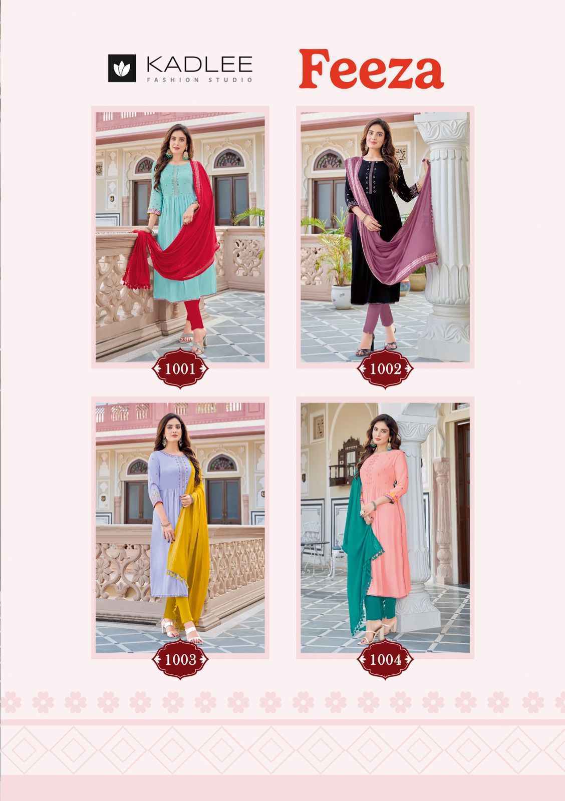 Kadlee Feeza Rayon Wrinkle Readymade Suit 4 Pc Catalog