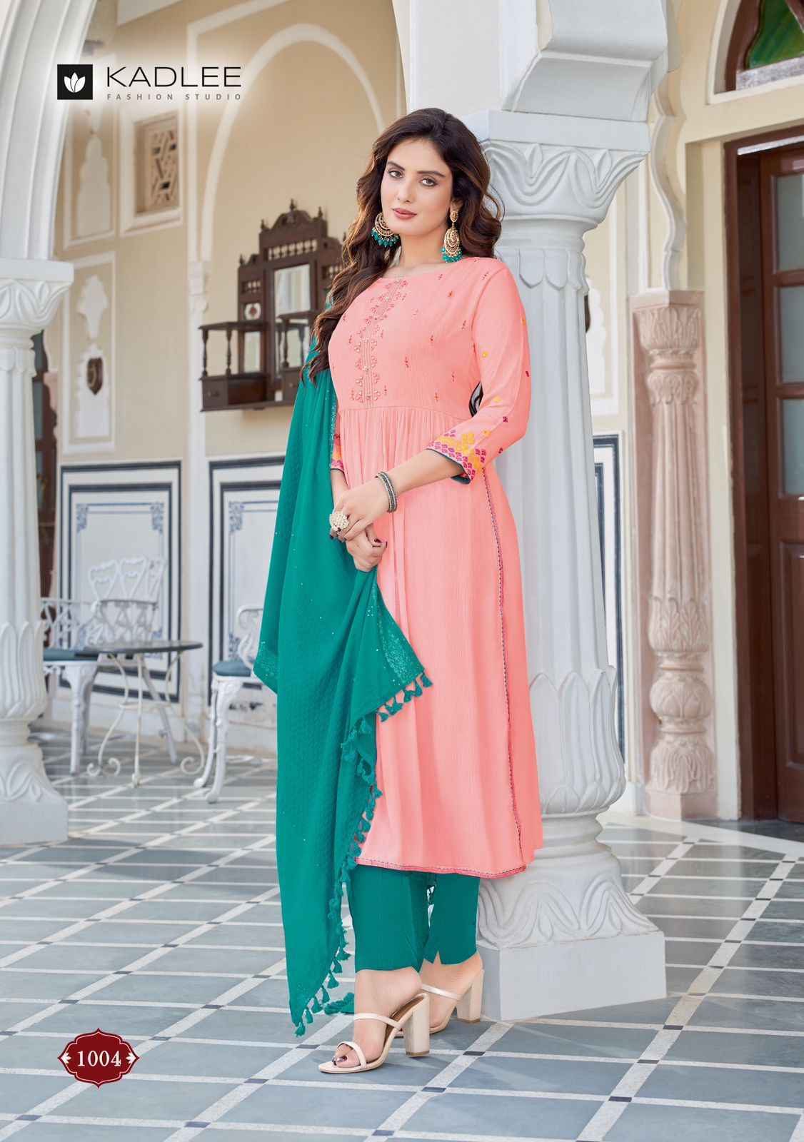 Kadlee Feeza Rayon Wrinkle Readymade Suit 4 Pc Catalog