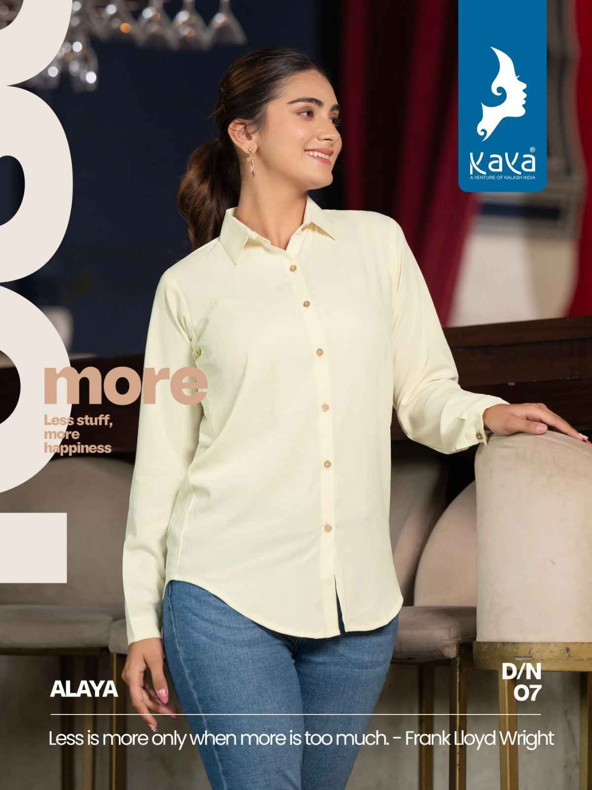 Kaya Alaya Western Tunic Wear Shirt Collection 8 pcs Cataloge