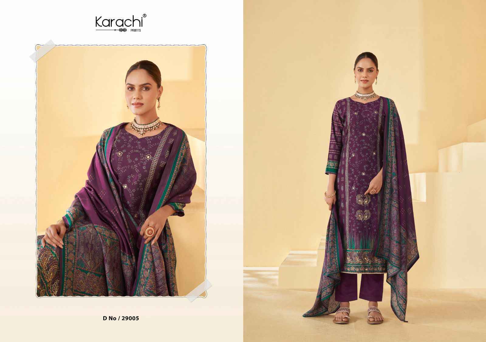 Kesar Karachi Prints Raahi Pure Muslin Dress Material 8 pc Cataloge