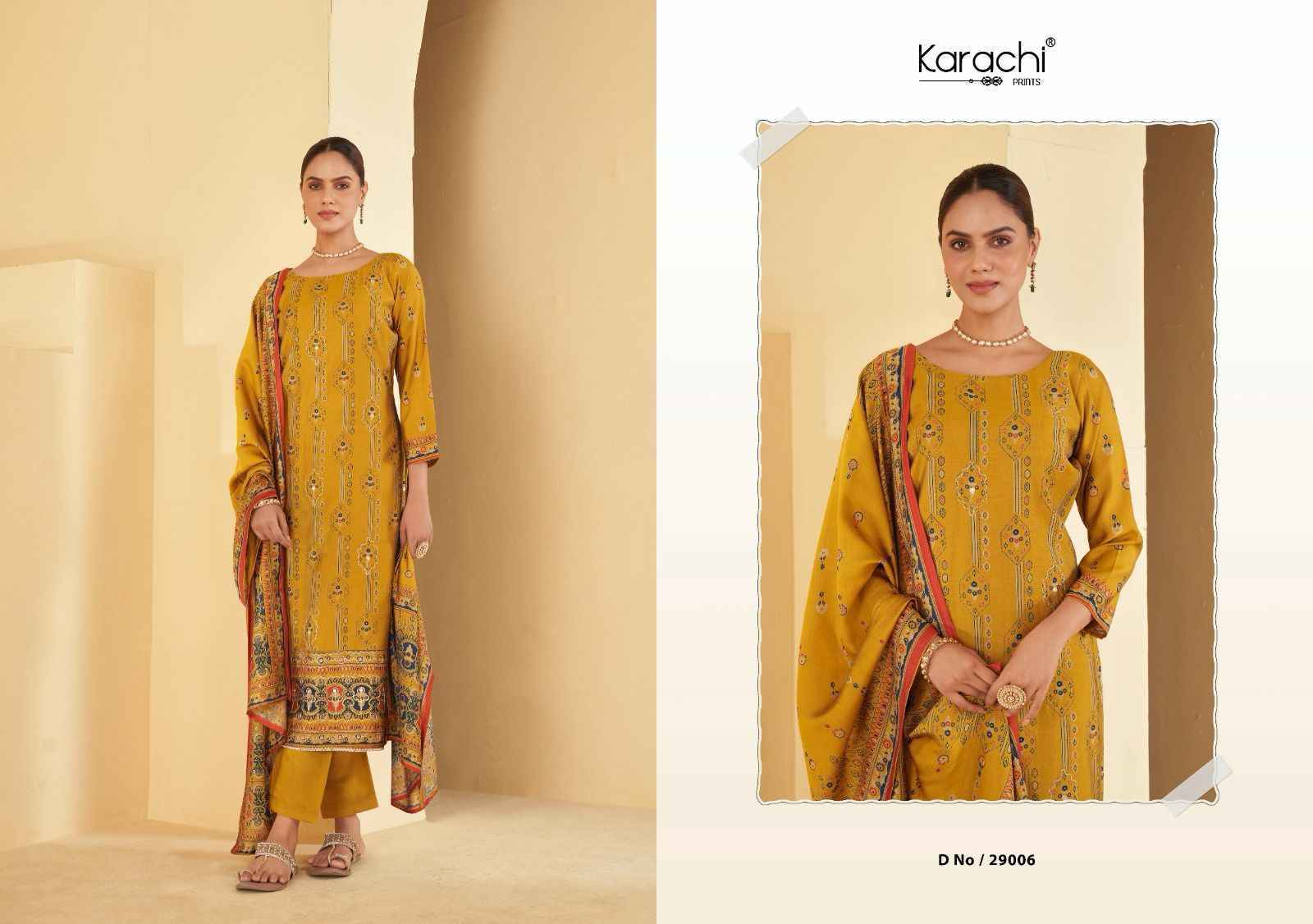 Kesar Karachi Prints Raahi Pure Muslin Dress Material 8 pc Cataloge