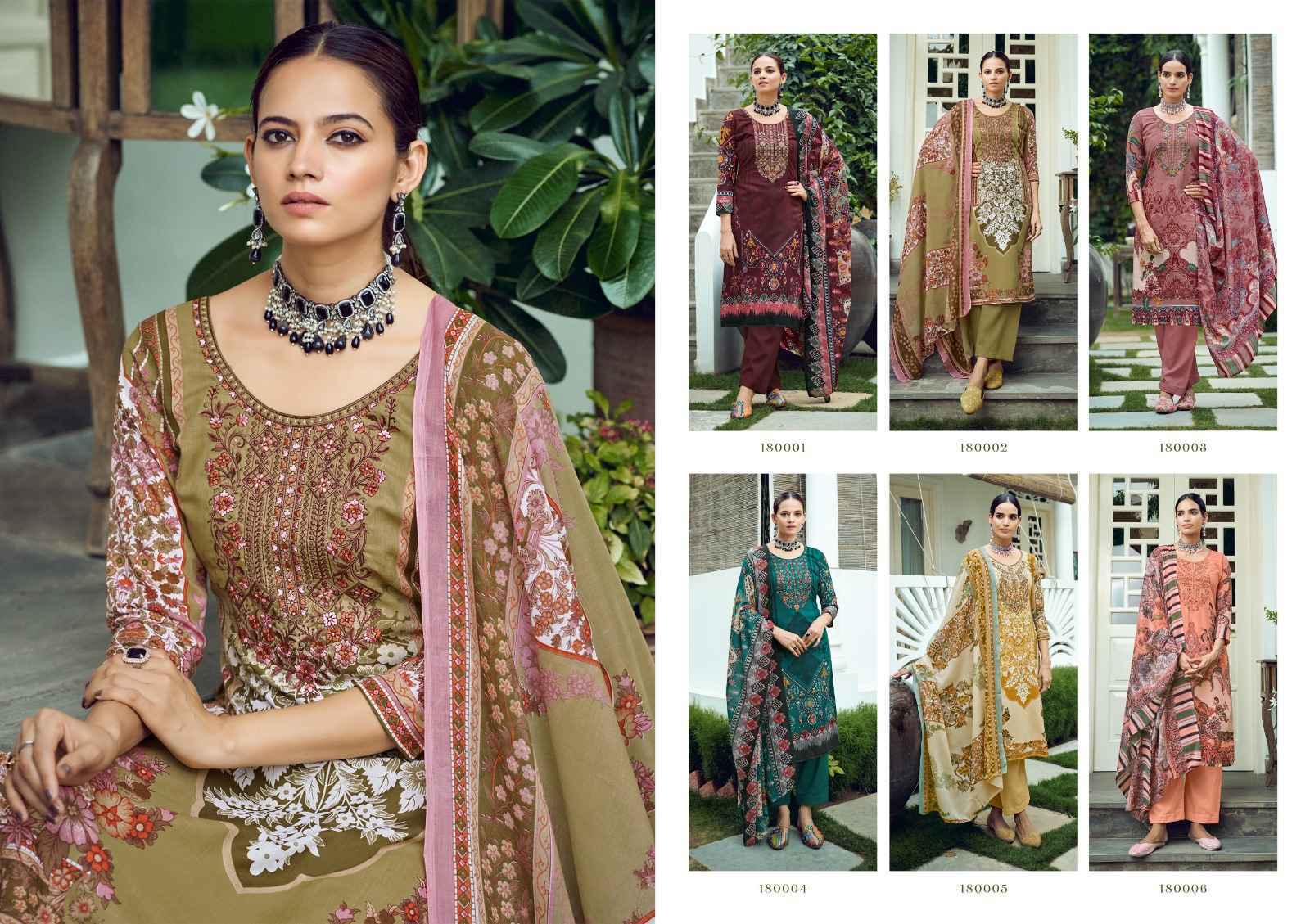 Kesar Selena Lawn Cotton Dress Material 6 Pc Catalog