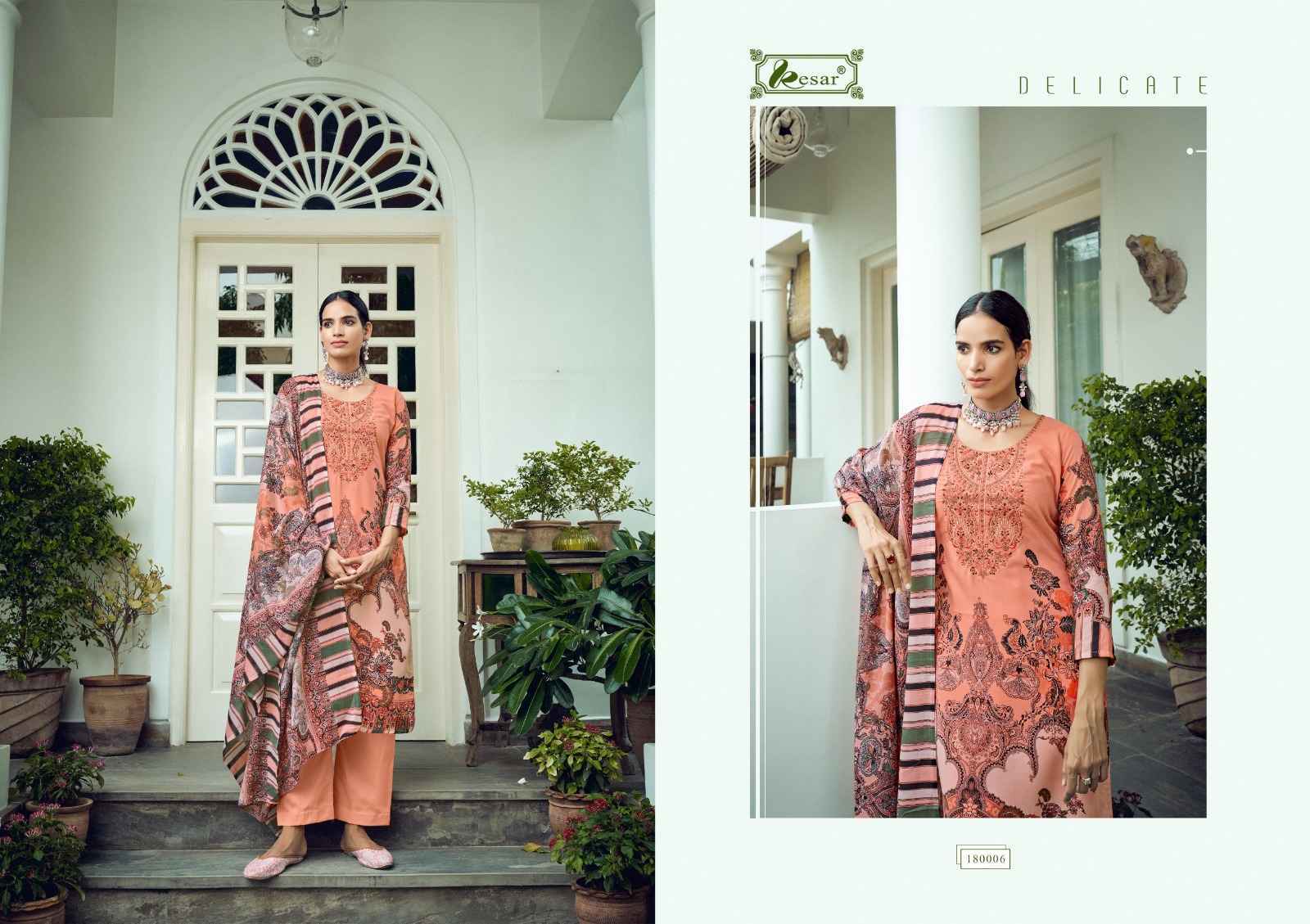 Kesar Selena Lawn Cotton Dress Material 6 Pc Catalog