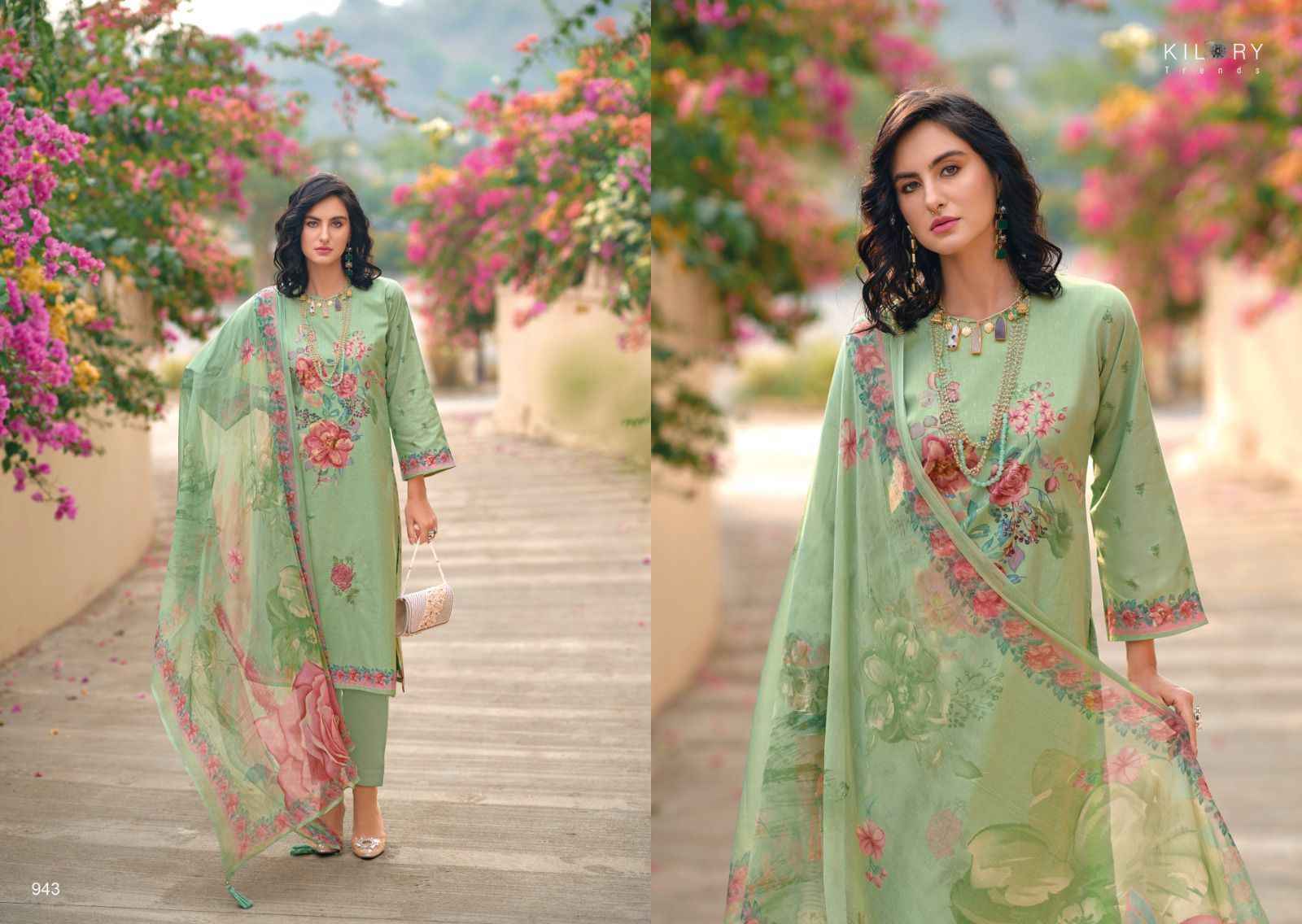 Kilory Trends High Society Pure Lawn Cotton Dress Material 8 Pc Catalog