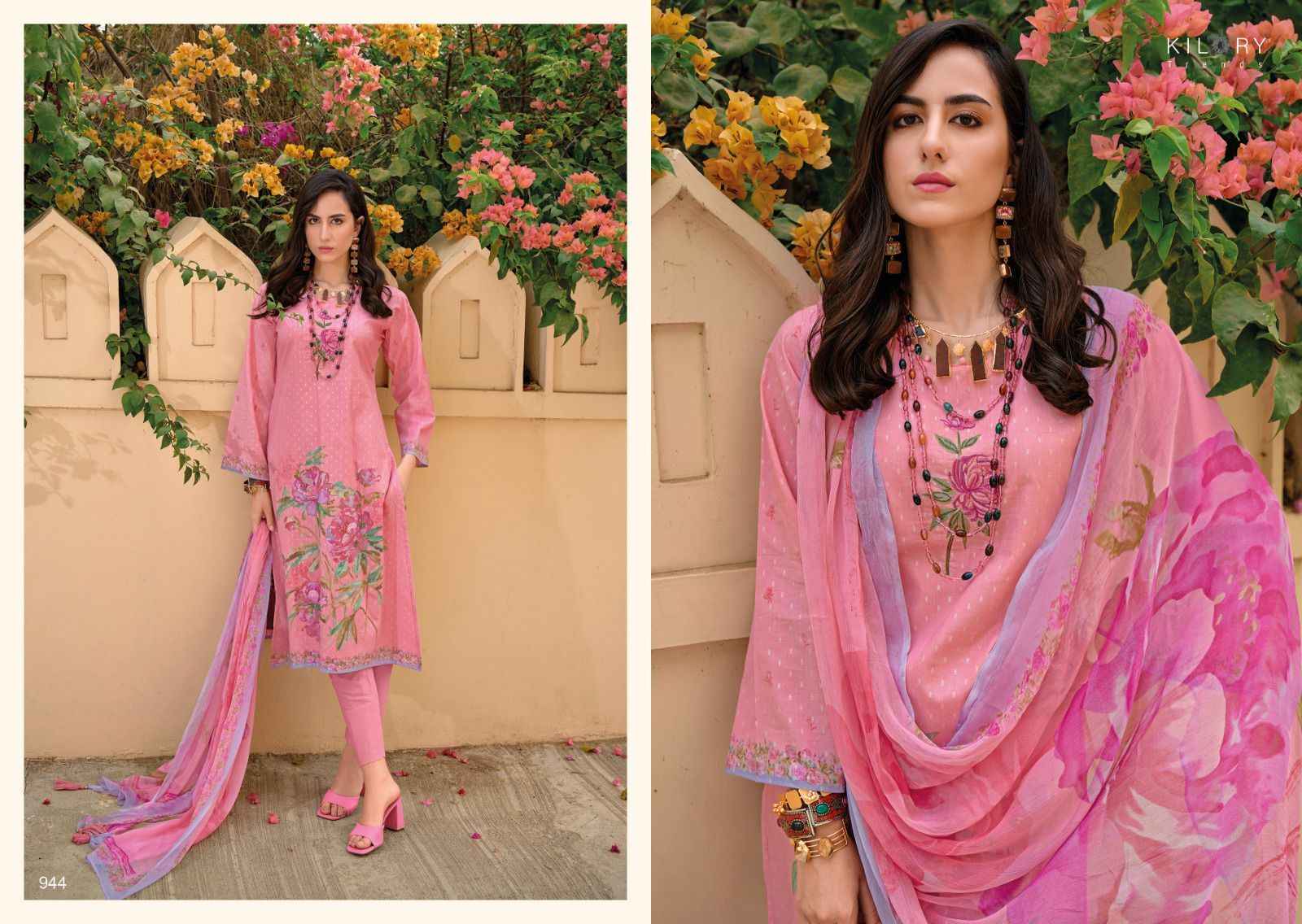 Kilory Trends High Society Pure Lawn Cotton Dress Material 8 Pc Catalog