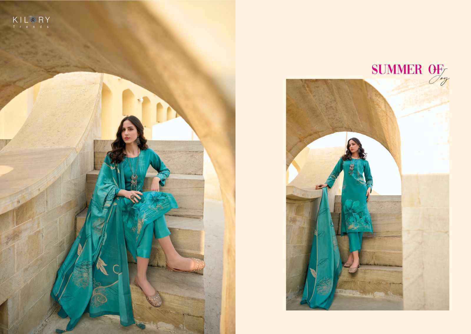 Kilory Trends Summer of Joy Pure Jam Cotton Dress Material 6 Pc Catalog