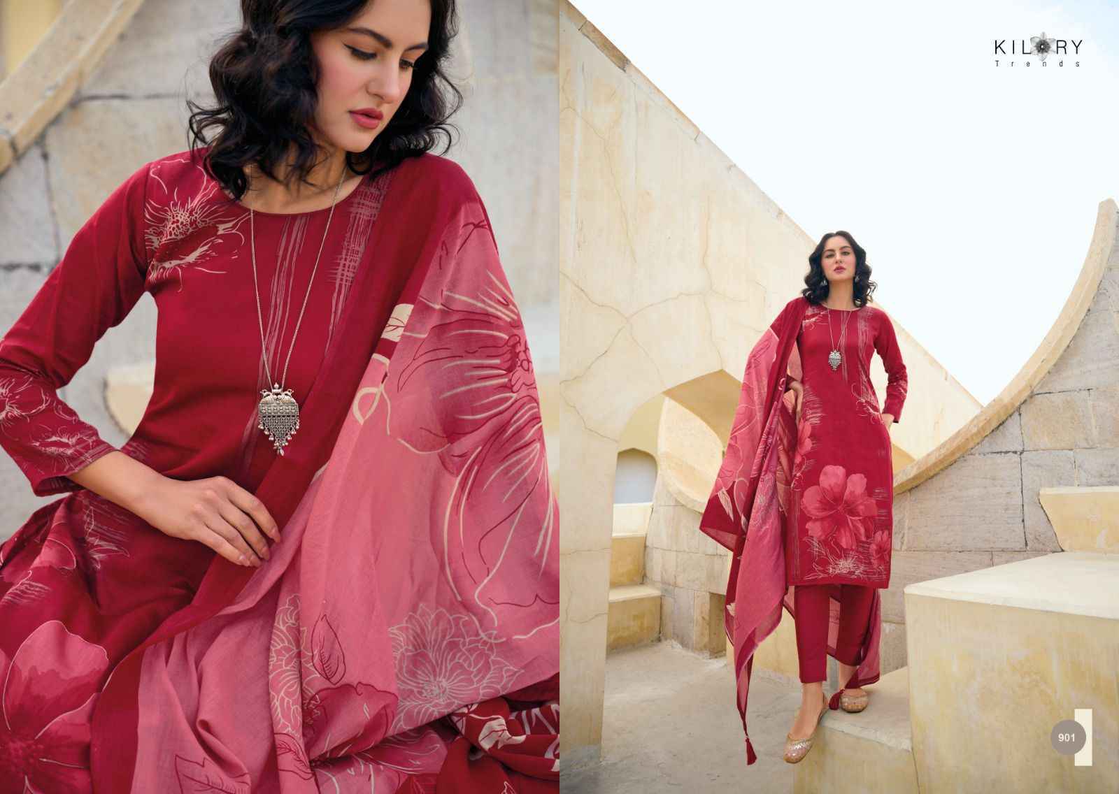 Kilory Trends Summer of Joy Pure Jam Cotton Dress Material 6 Pc Catalog