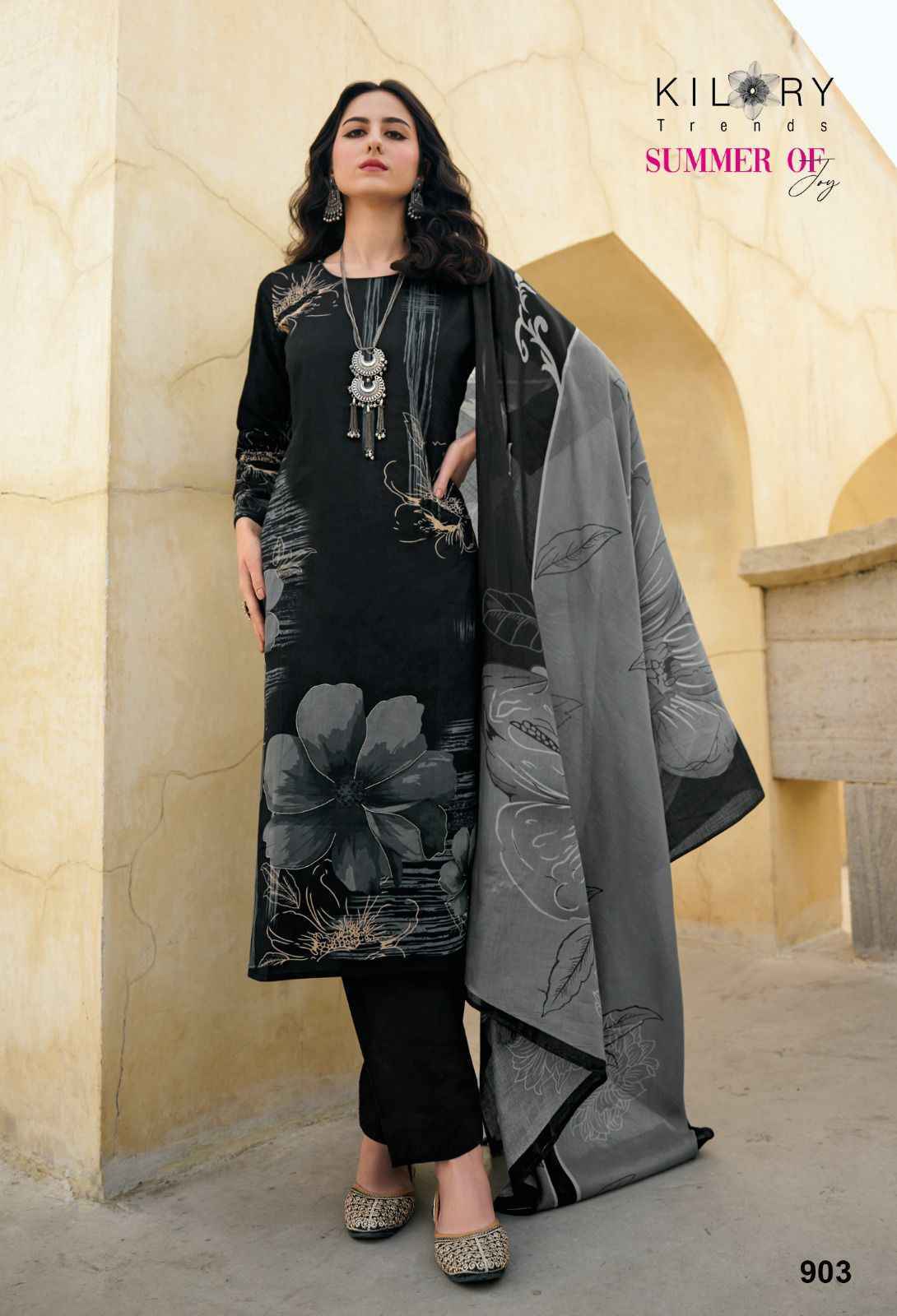 Kilory Trends Summer of Joy Pure Jam Cotton Dress Material 6 Pc Catalog