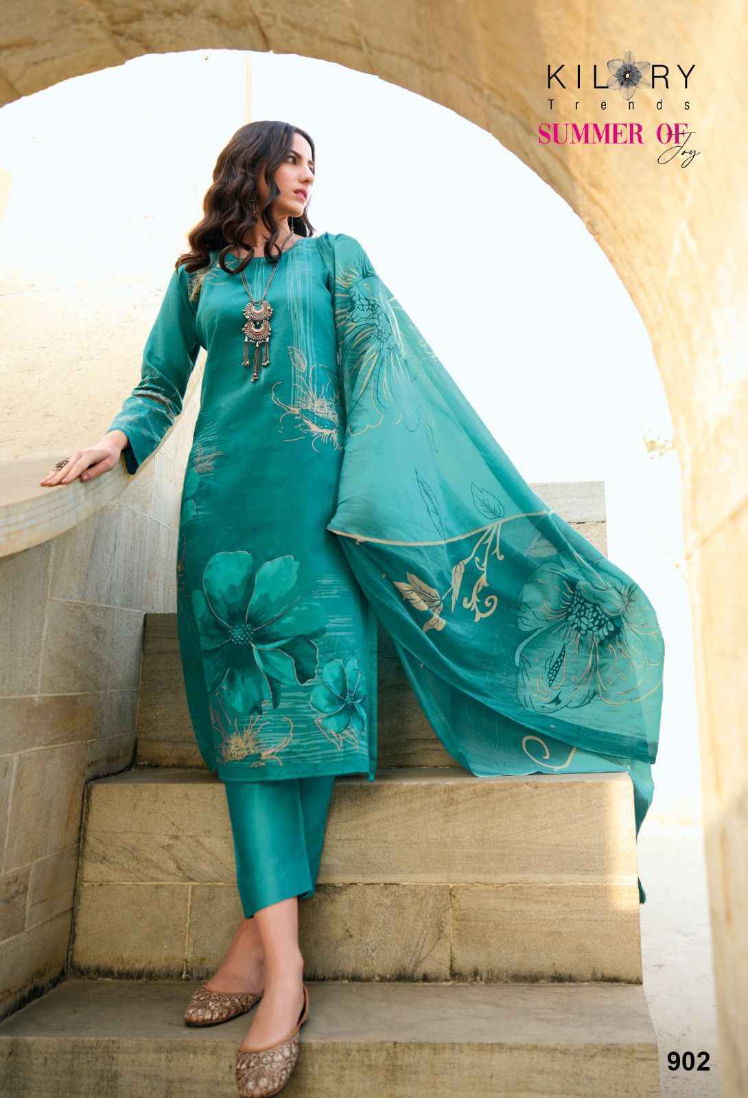 Kilory Trends Summer of Joy Pure Jam Cotton Dress Material 6 Pc Catalog