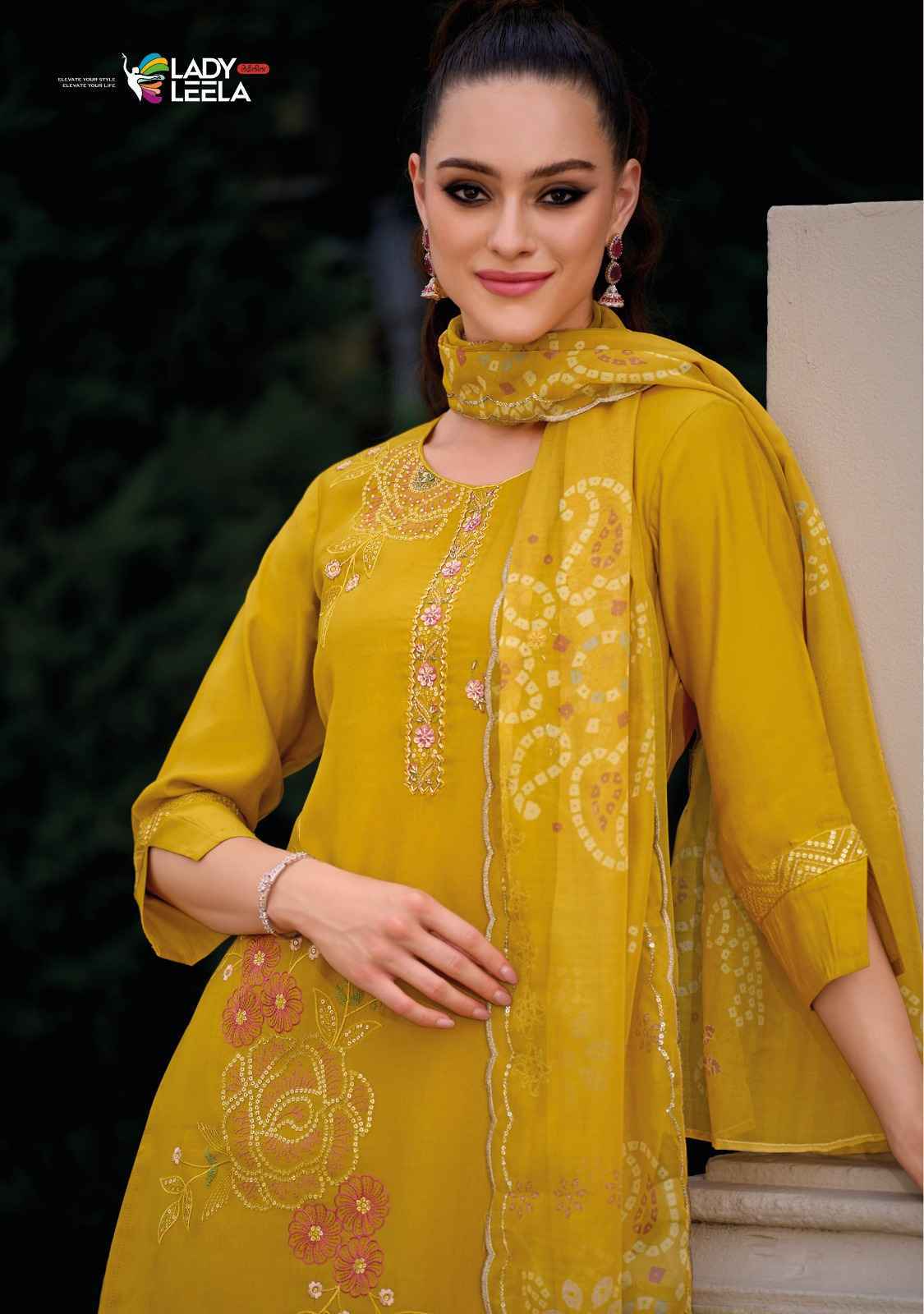 Lady Leela Rabya Viscose Silk Readymade Suit 6 Pc Catalog