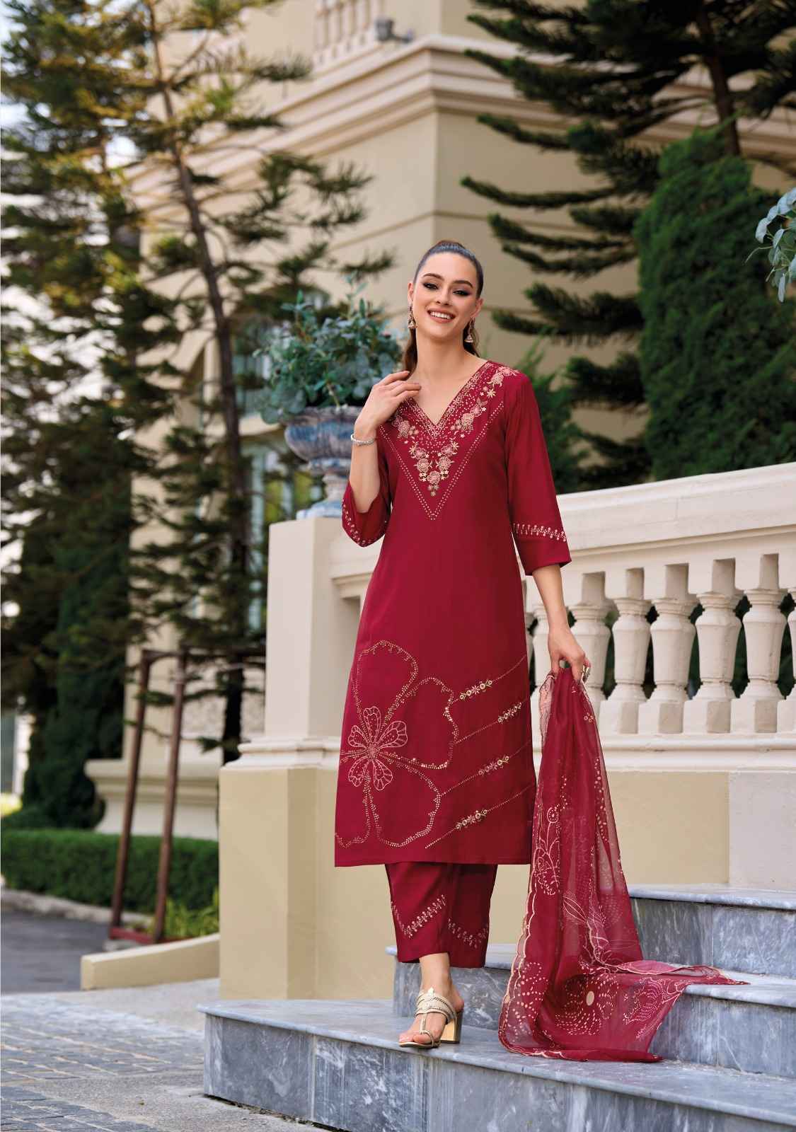 Lady Leela Rabya Viscose Silk Readymade Suit 6 Pc Catalog