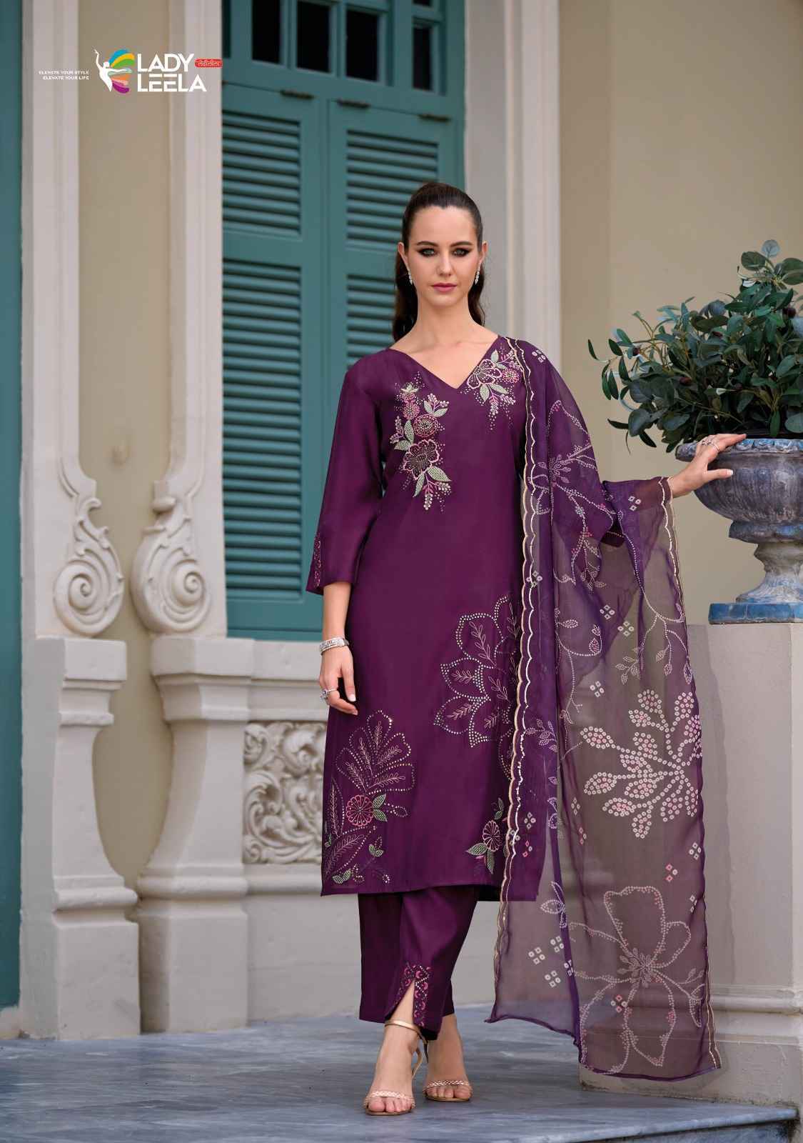 Lady Leela Rabya Viscose Silk Readymade Suit 6 Pc Catalog