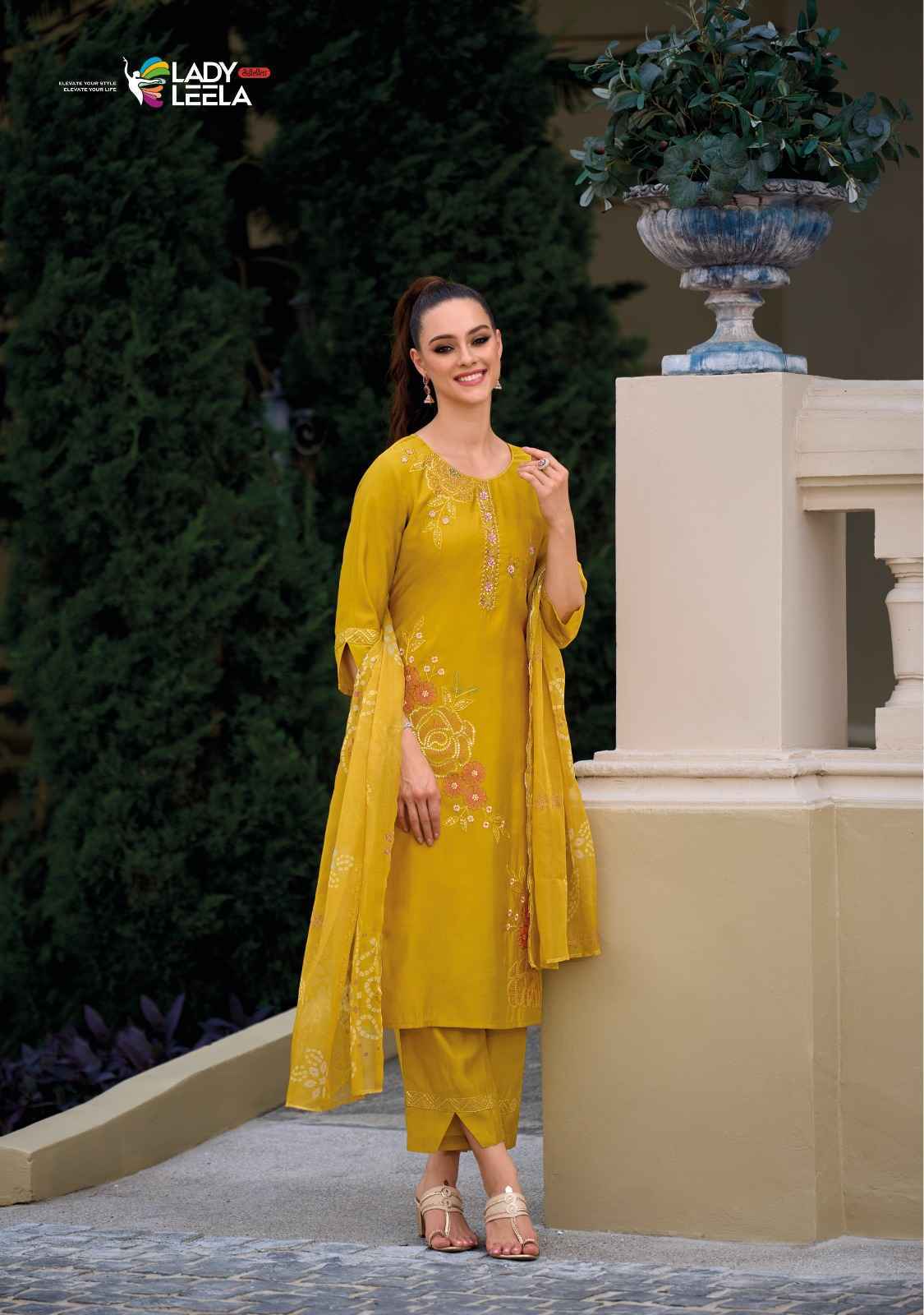 Lady Leela Rabya Viscose Silk Readymade Suit 6 Pc Catalog